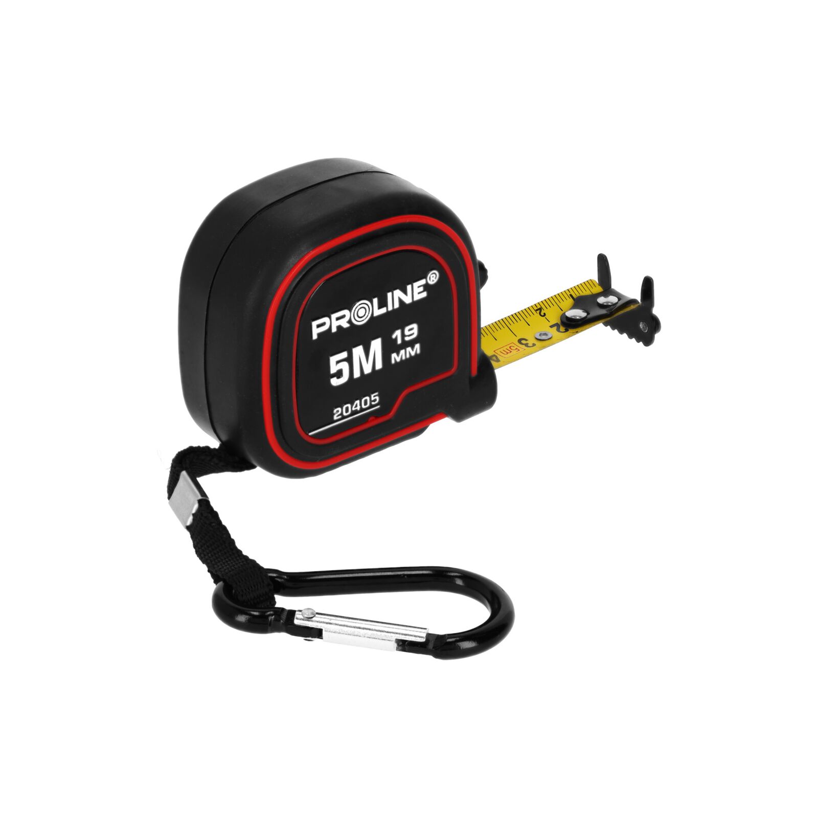 Måttband 8m/25 mm, Tvåsidigt, Nylon, Klämma, CE, Proline
