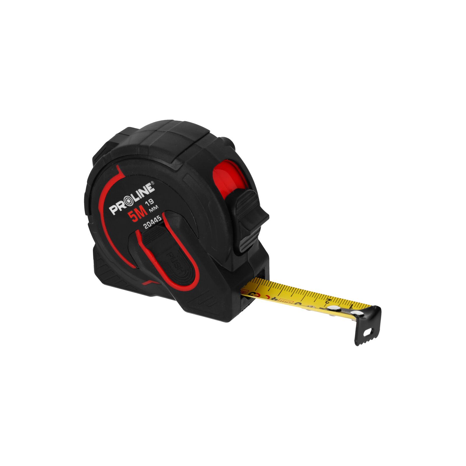 Måttband 5m/19 mm, Mattsvart Rem, CE, Proline