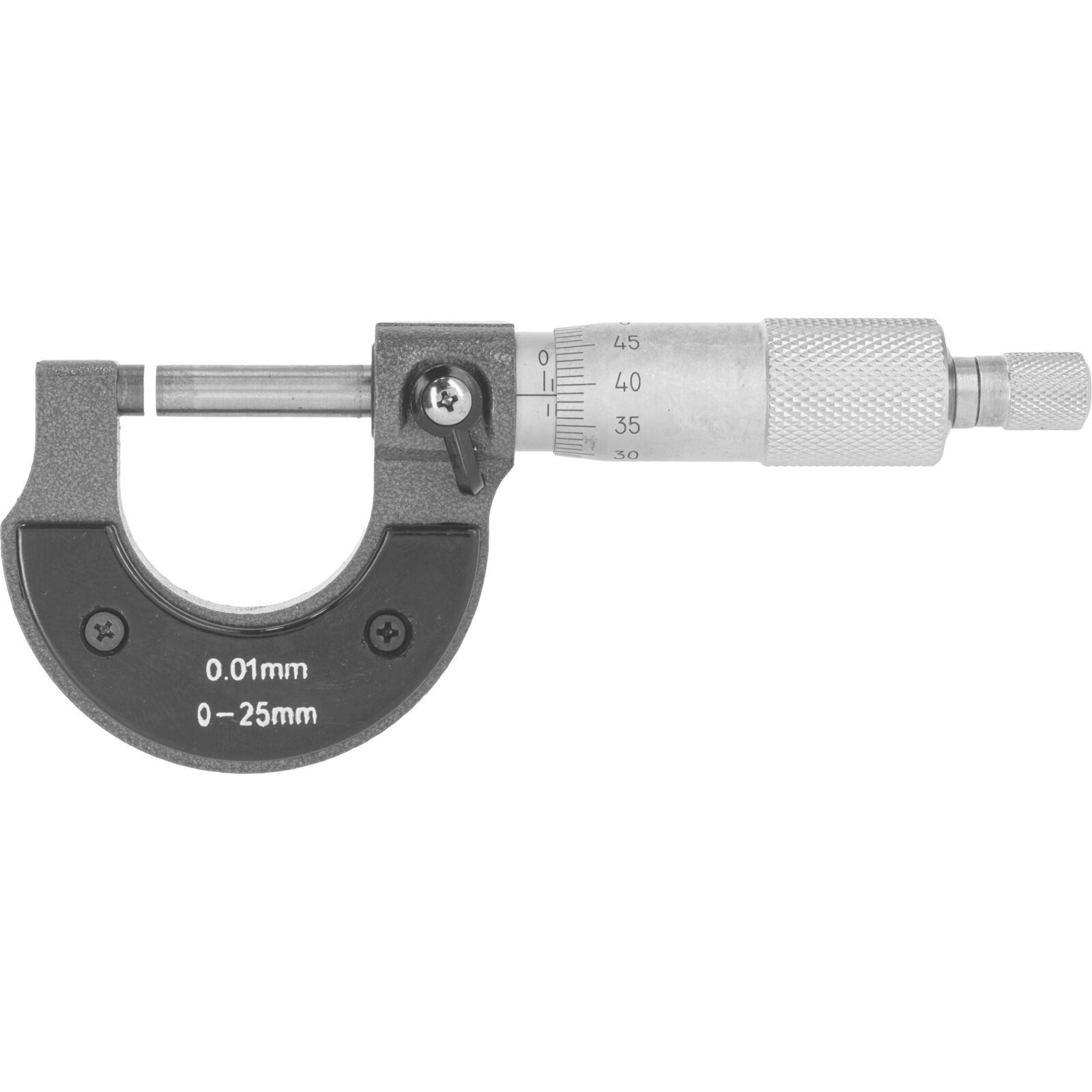 Micrometer 0-25 mm with 0.01 mm Resolution