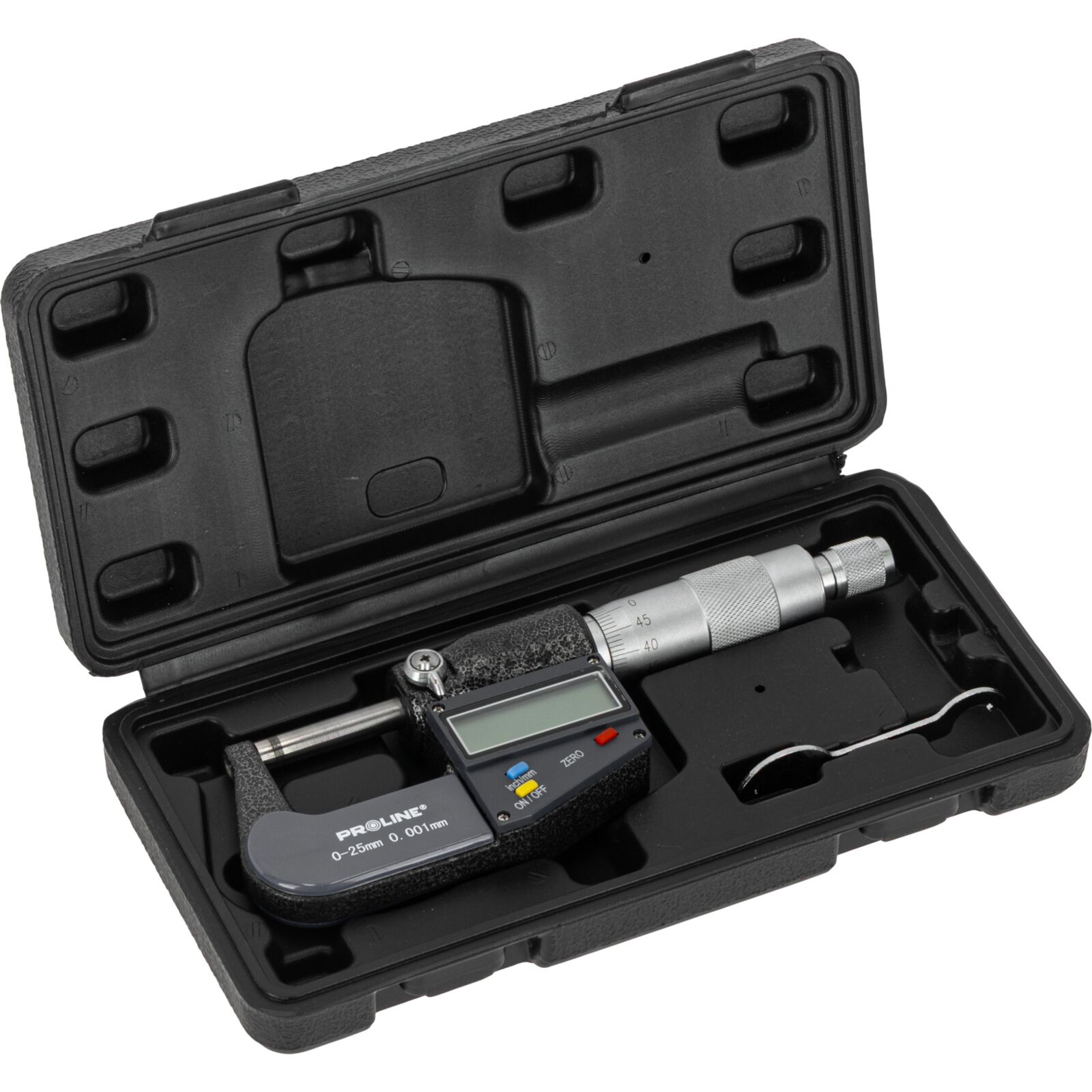 Mikrometer Elektronisk 0-25 mm, Noggrannhet 0, 001 mm, CE, Proline