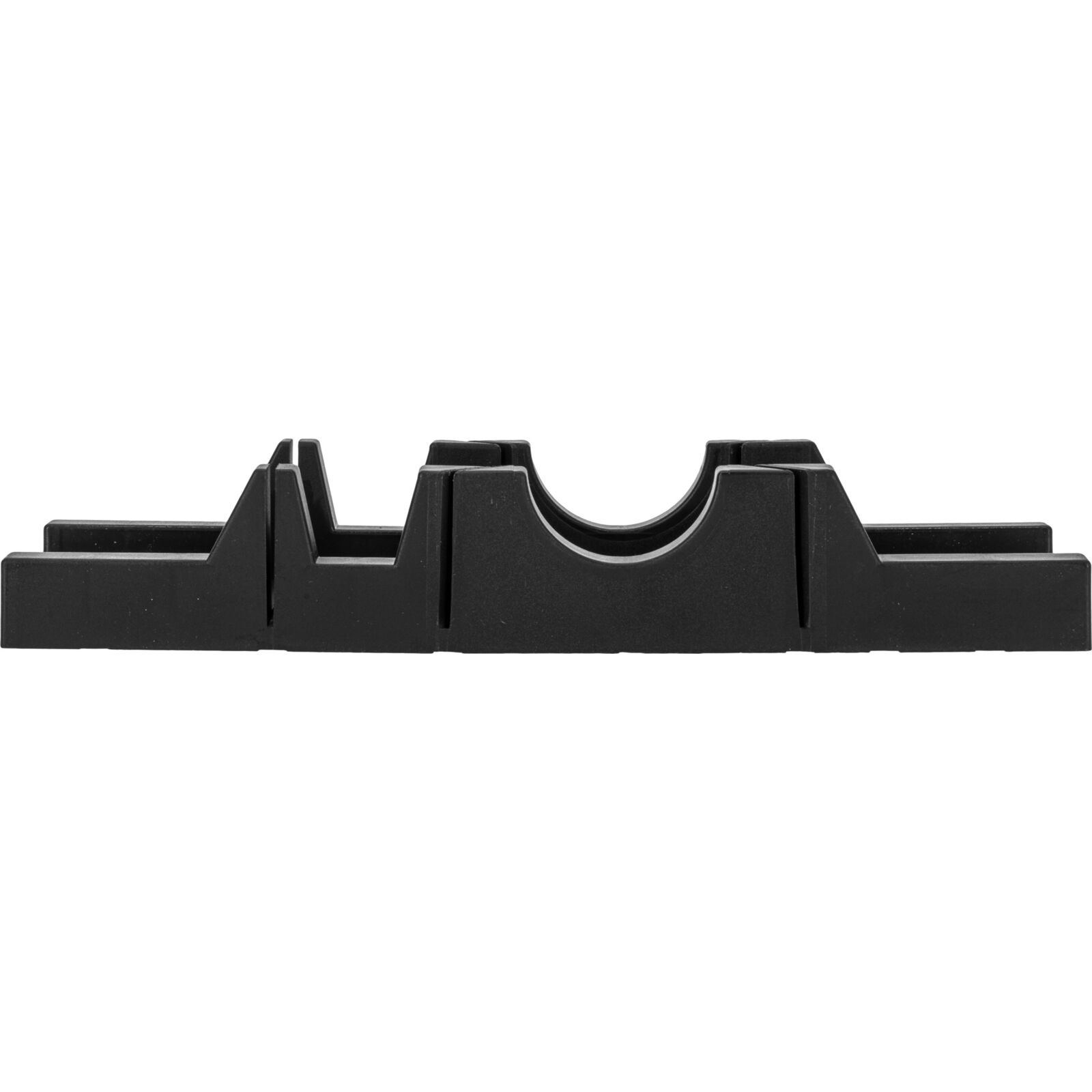 300 mm Mitre Box with Saw. för Cutting 90 and 45. Max. Width of Cutting Panels Up To 65 mm. Supplied with Tenon Saw 300 mm with Plastic Black Handle. Mitre Box Made of Black Plastic.