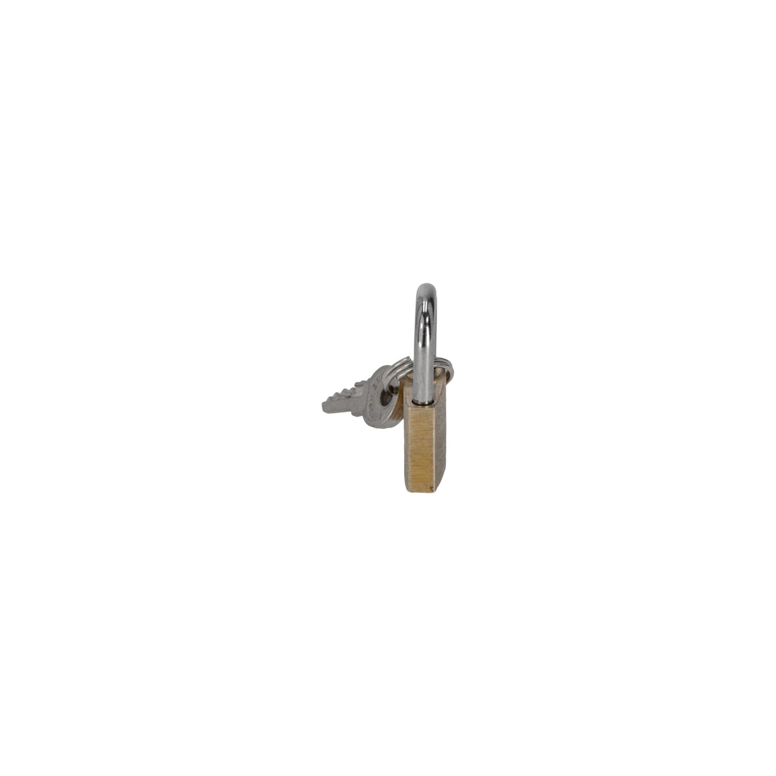 Brass Thin Padlock 25 mm Chrome Plated Shackle. 3 Keys.