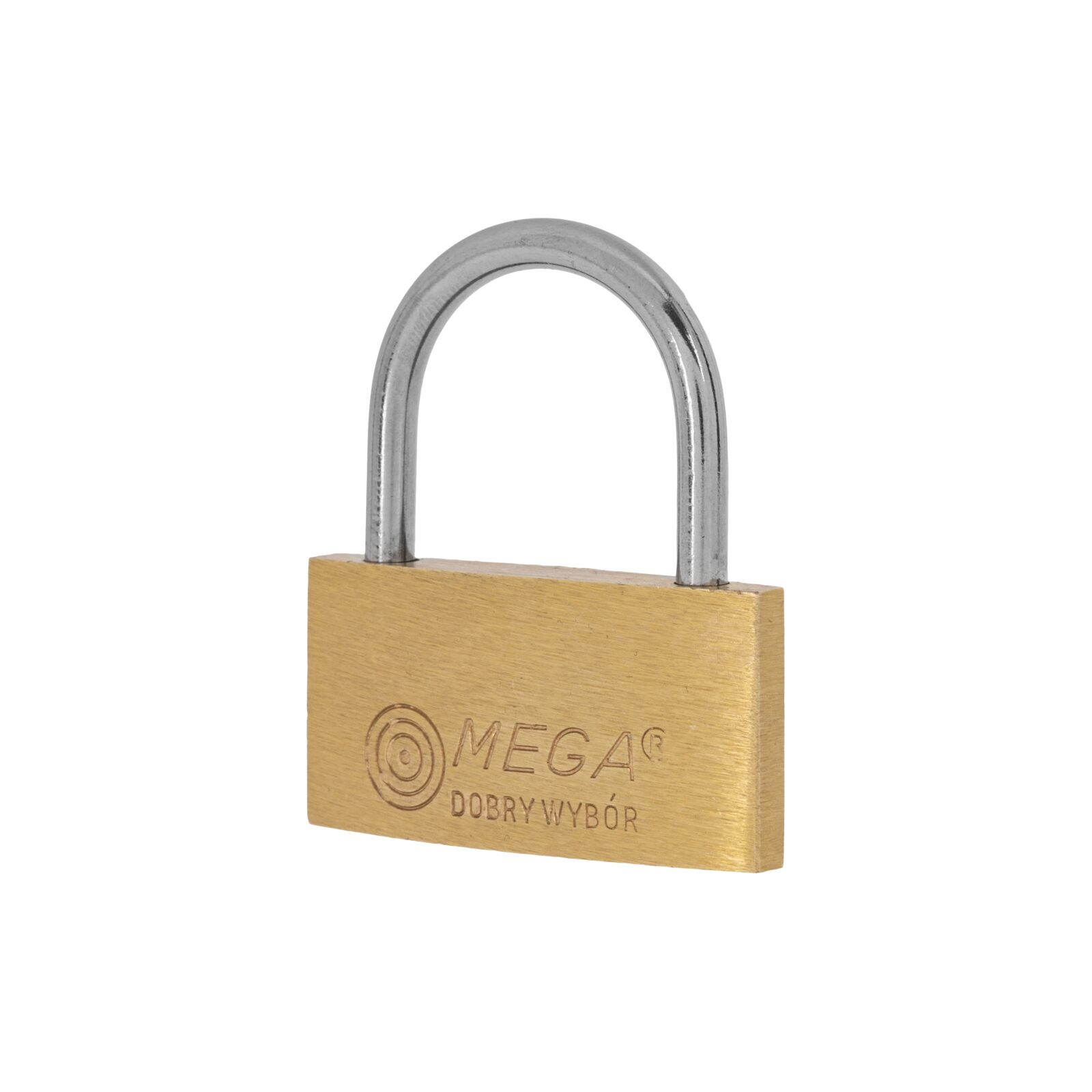 Brass Thin Padlock 40 mm Chrome Plated Shackle. 3 Keys.