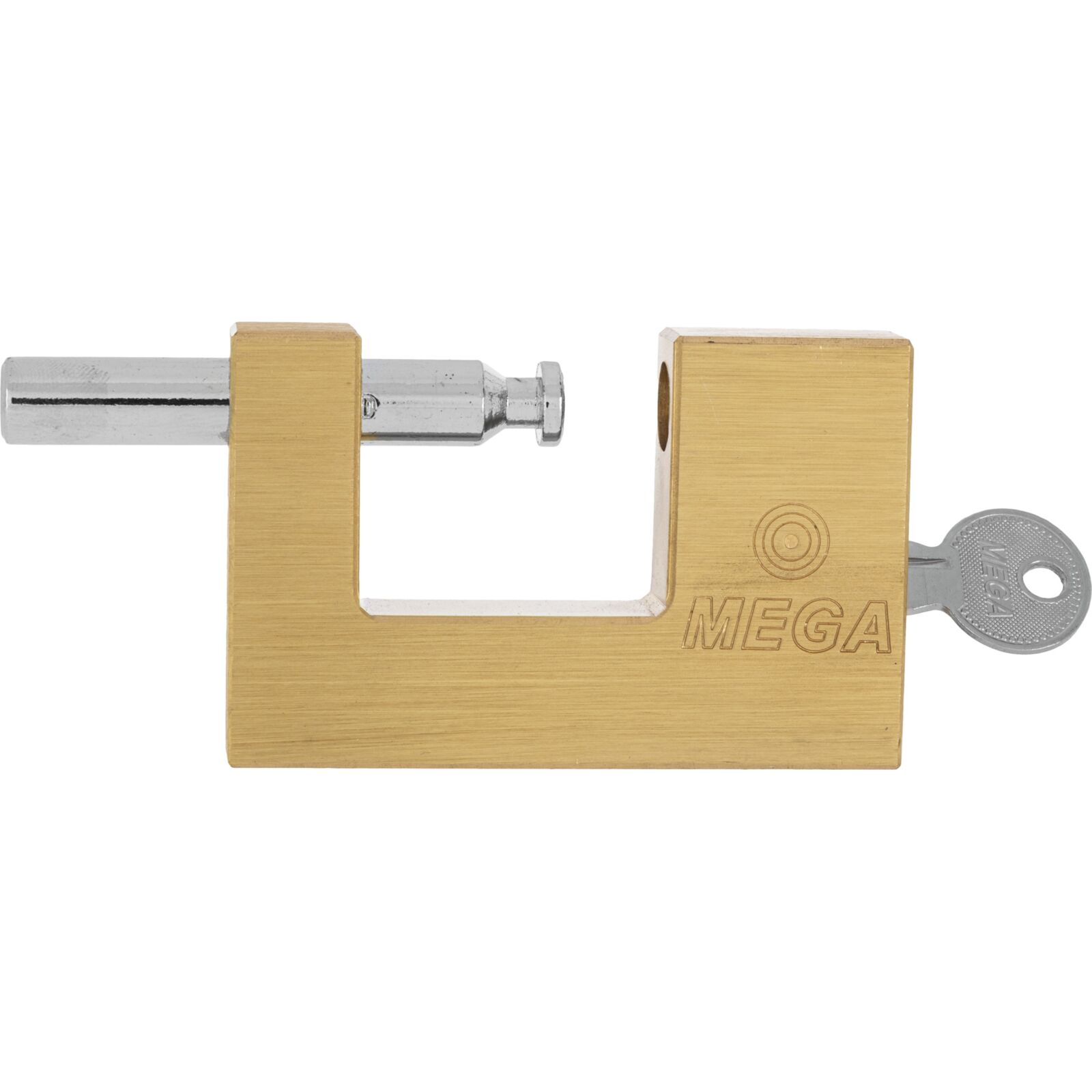 Close Shackle Brass Padlock 65 mm. Shackle Chrome Plated, Hardened 10 mm Dia, Dist. 20 mm.
