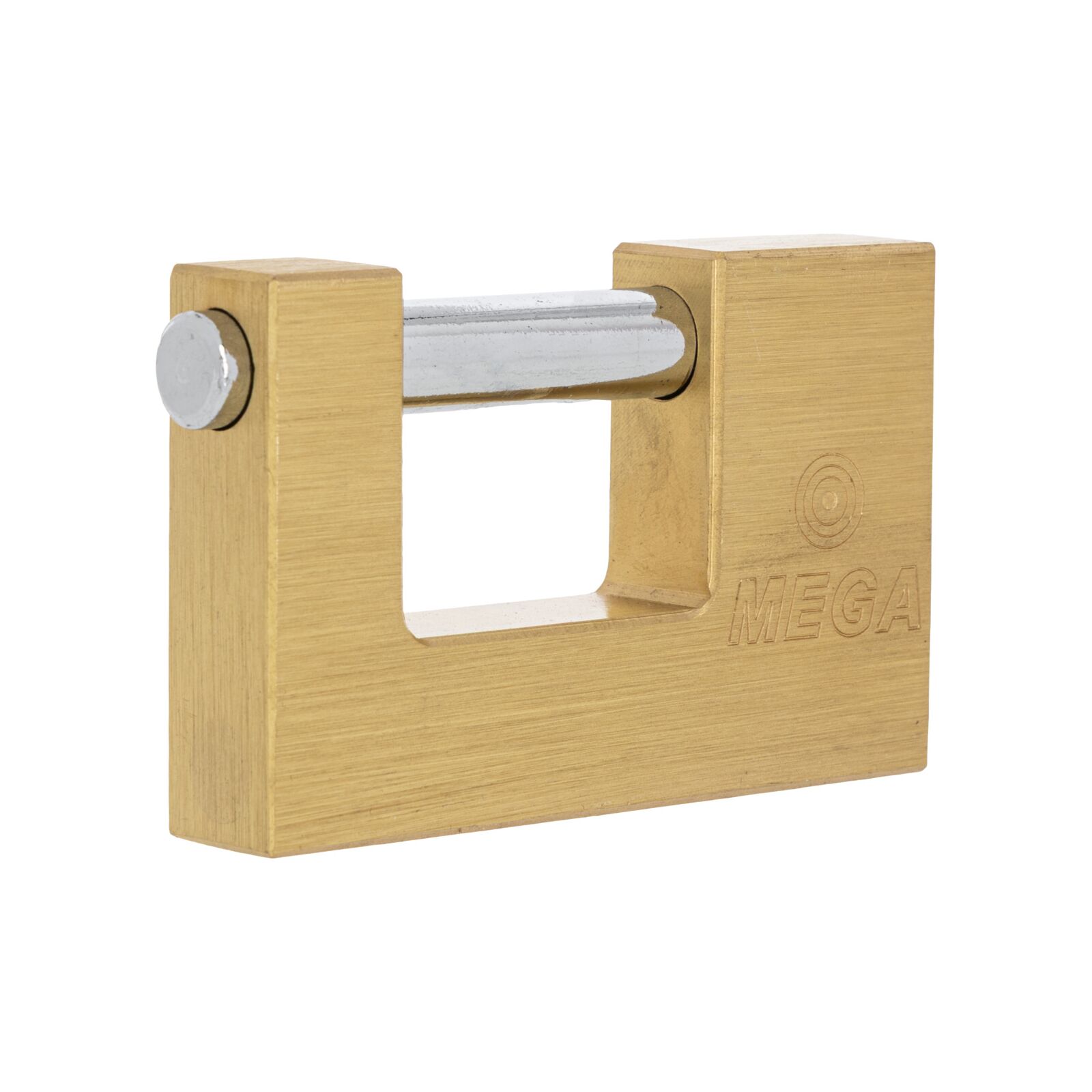 Close Shackle Brass Padlock 75 mm. Shackle Chrome Plated, Hardened 12 mm Dia, Dist. 24 mm. P
