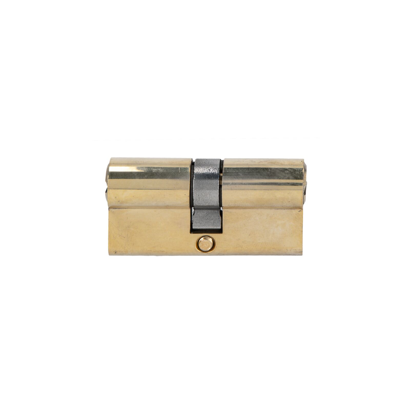 Brass Lock Cylinder, Symmetrical - 62 mm. 6 Special Security Type Keys. Lång Brass Screw 64 mm.