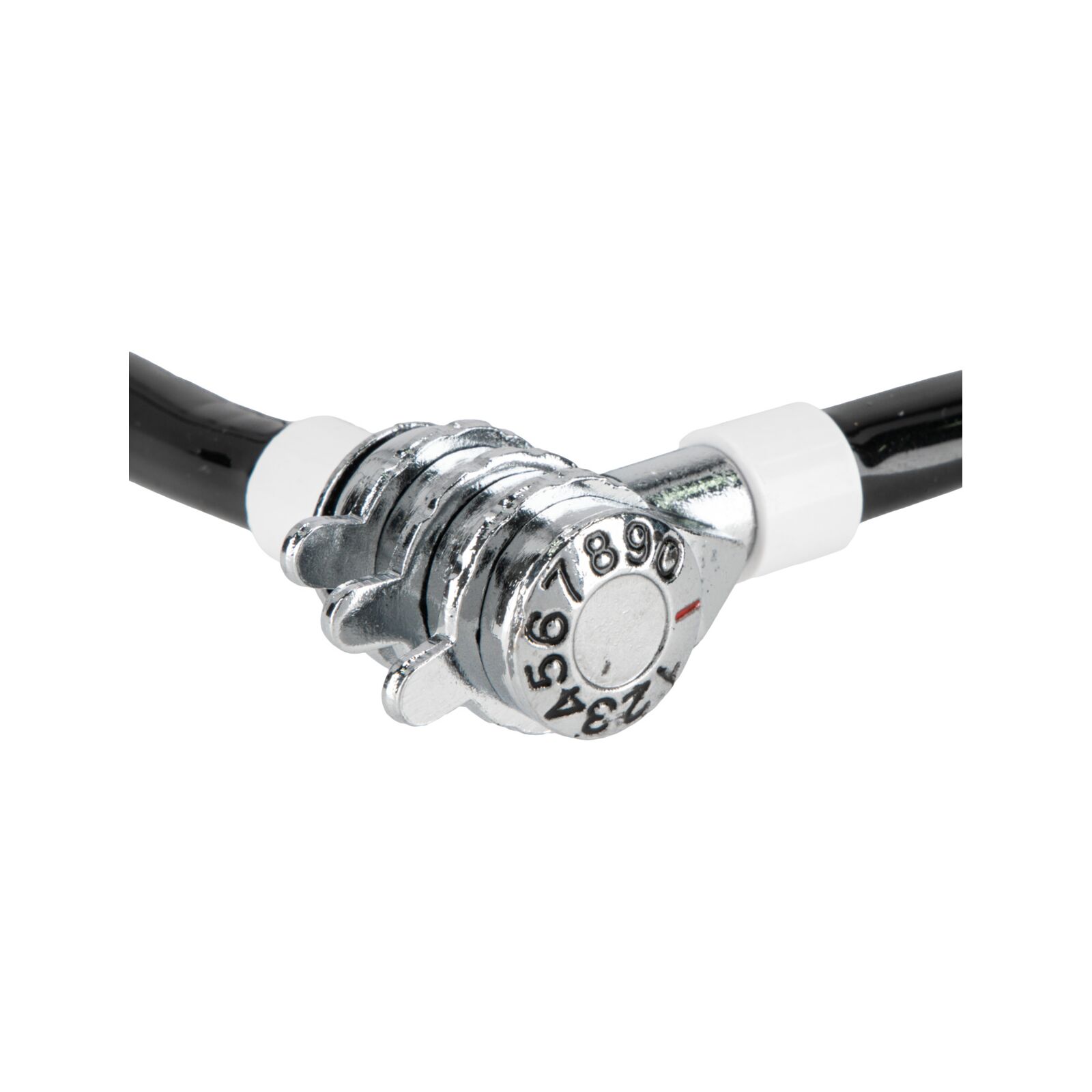 550 mm Cable Lock with 3 Digit Chrome Plated Lock. Cable of 6 mm in Blue Or Red PVC.