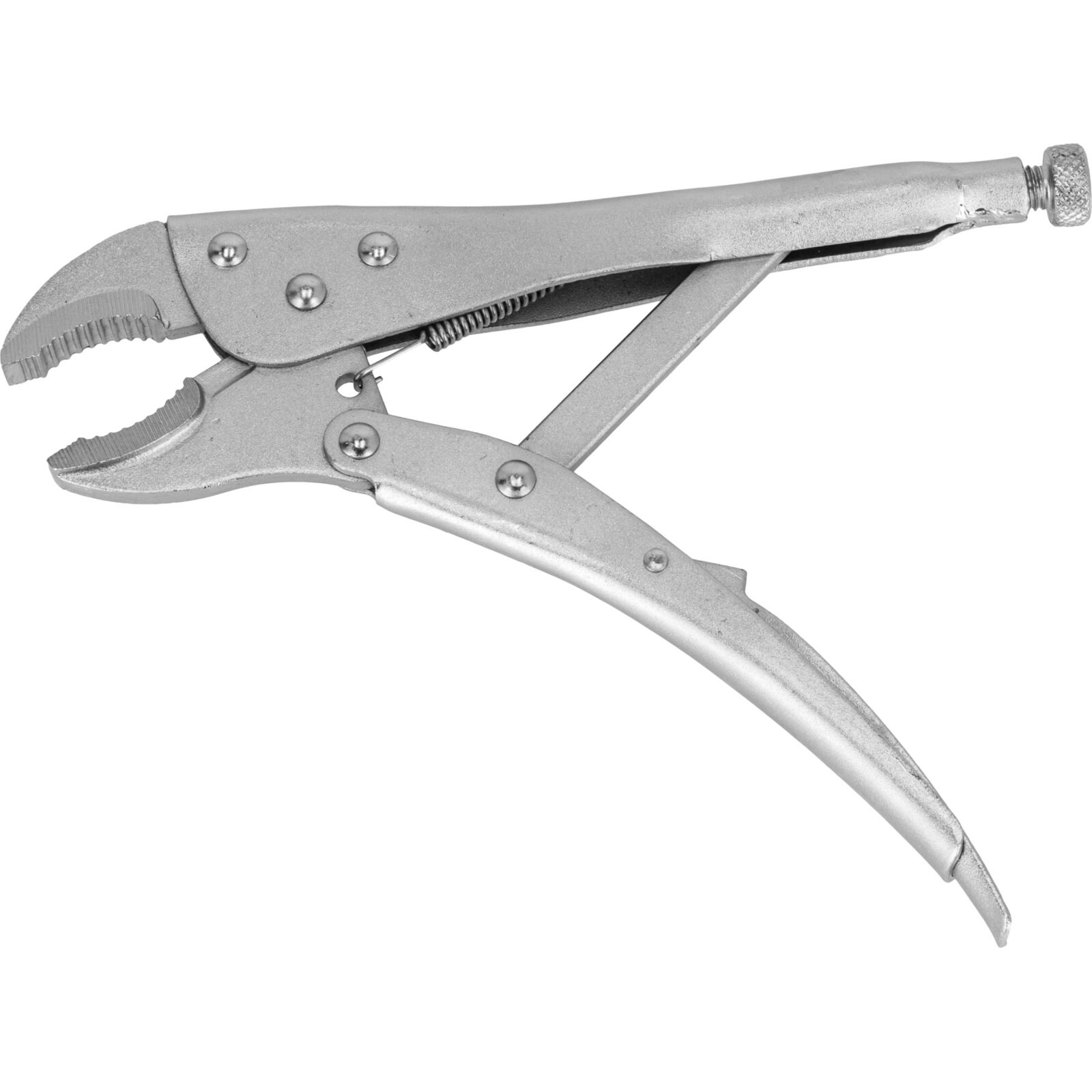 Lock Grip Pliers 180 mm. Rounded Jaws. Pliers Nickel Plated.