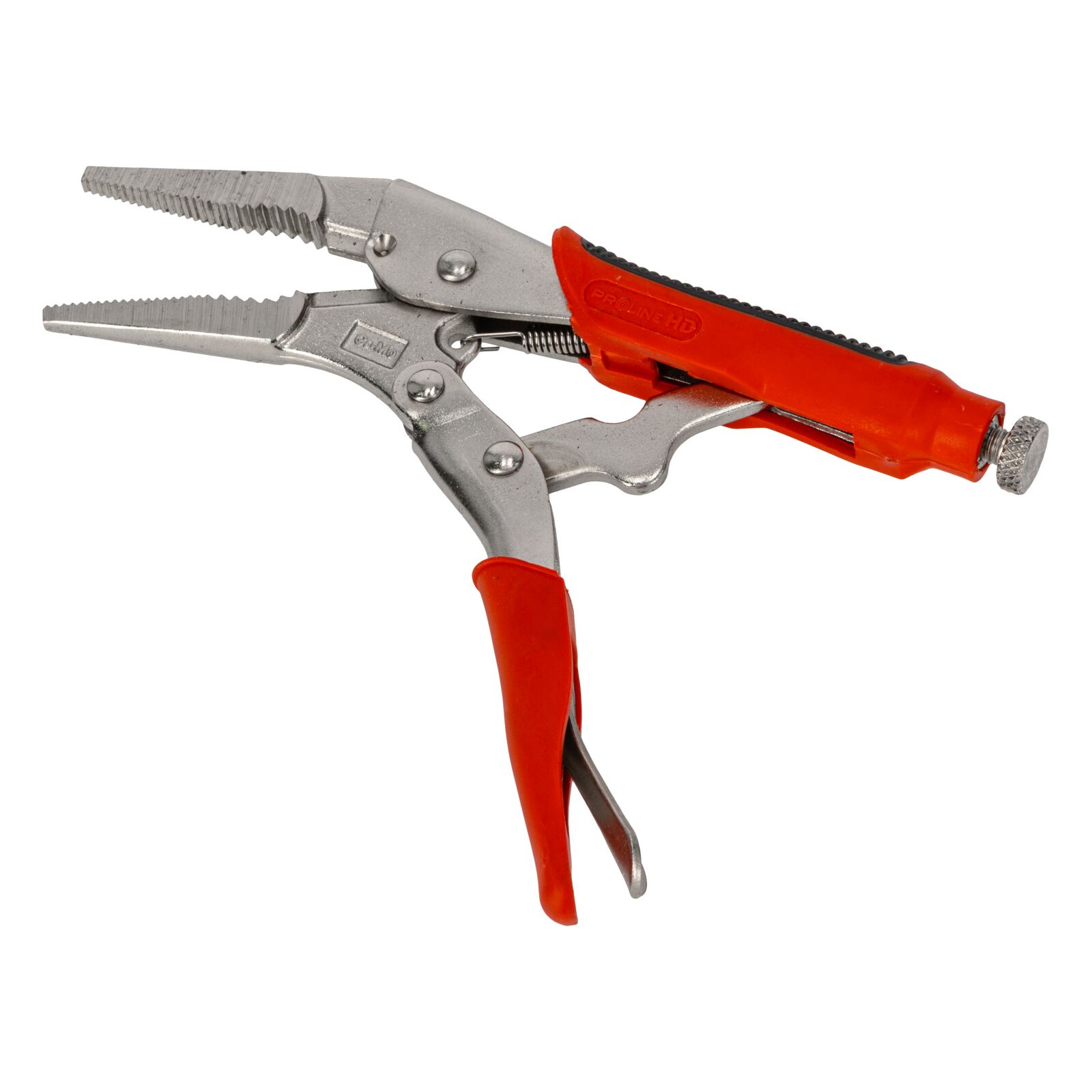 Locking Pliers, Flat Long Jaws, Rubberized Gripping Surfaces 220 mm, PROLINE HD