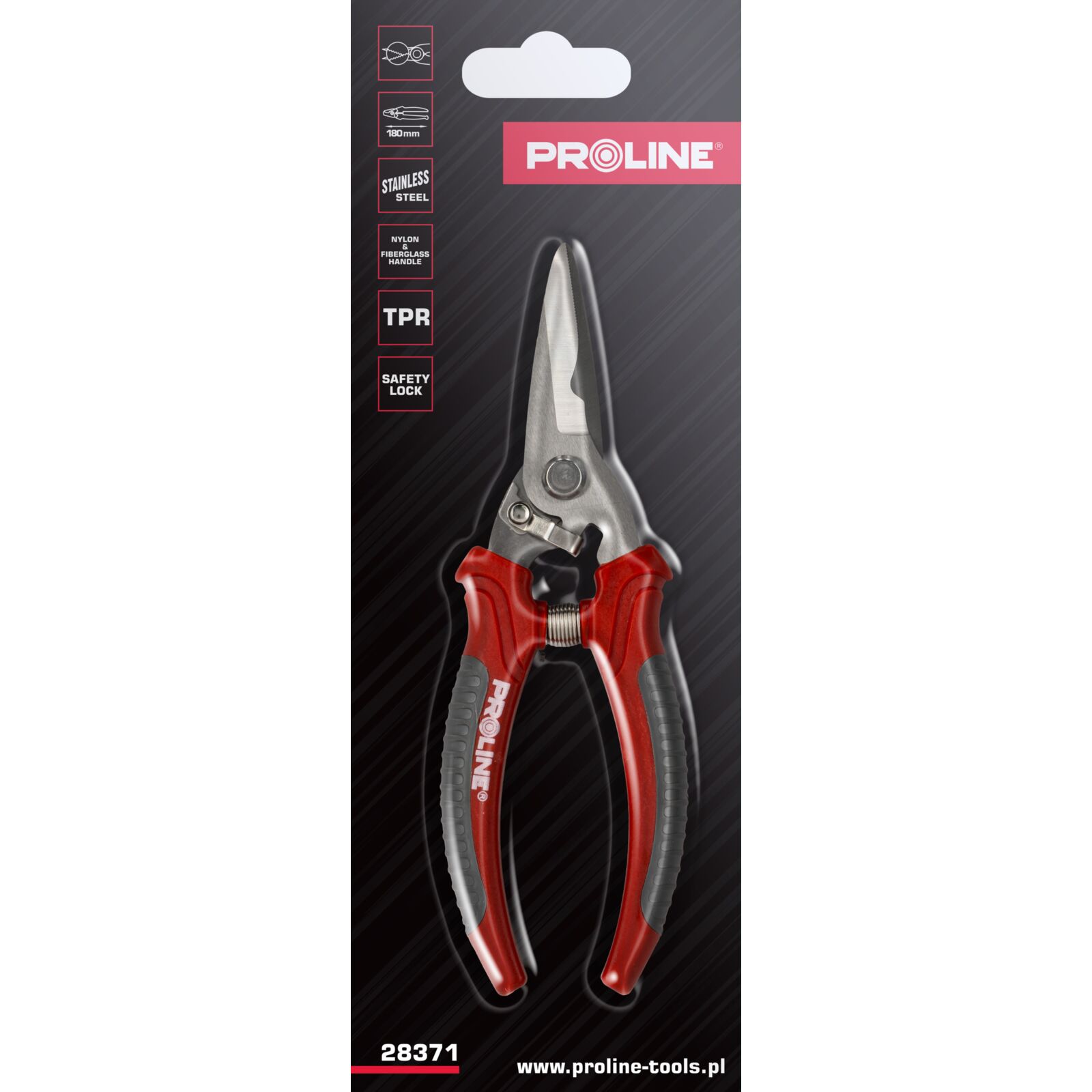 Kabelklippare l=180 mm, Soft Touch, Proline