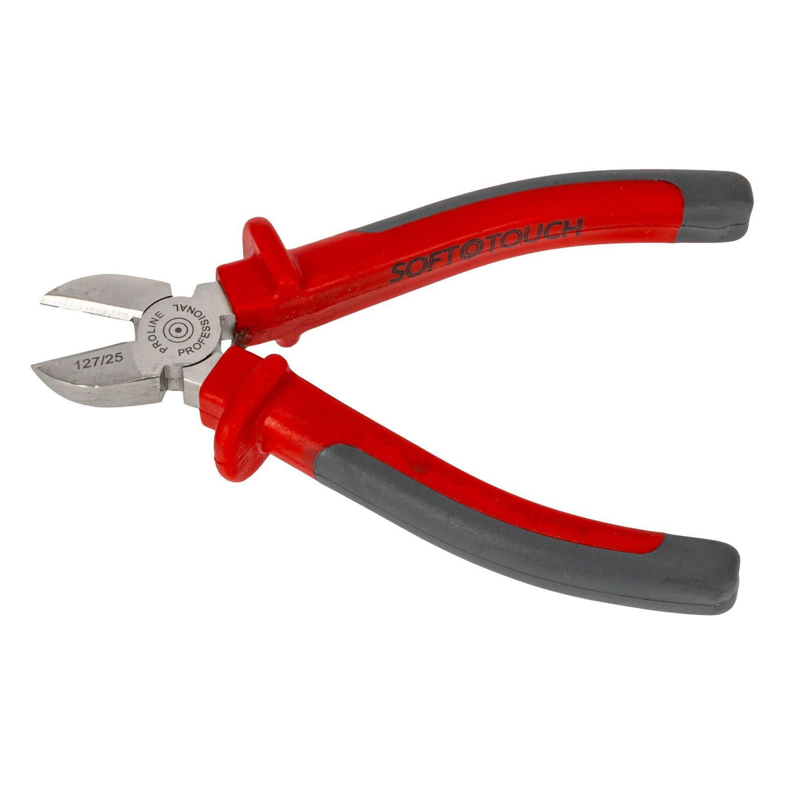 Diagonal Side Cutting Pliers 160 mm, Drop Forged, Hardened, Satin Finish, Heavy Duty, Plastic and Rubber Sleeves in Grey and Dark Blue, Proline