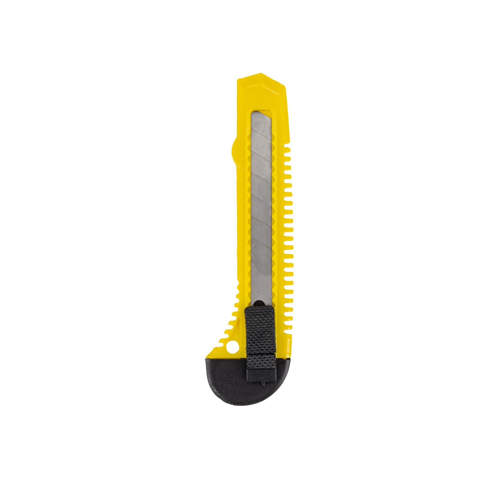 8 pcs Assorted Knive set. All in Yellow Color with Black Ends and Push Lock Buttons.