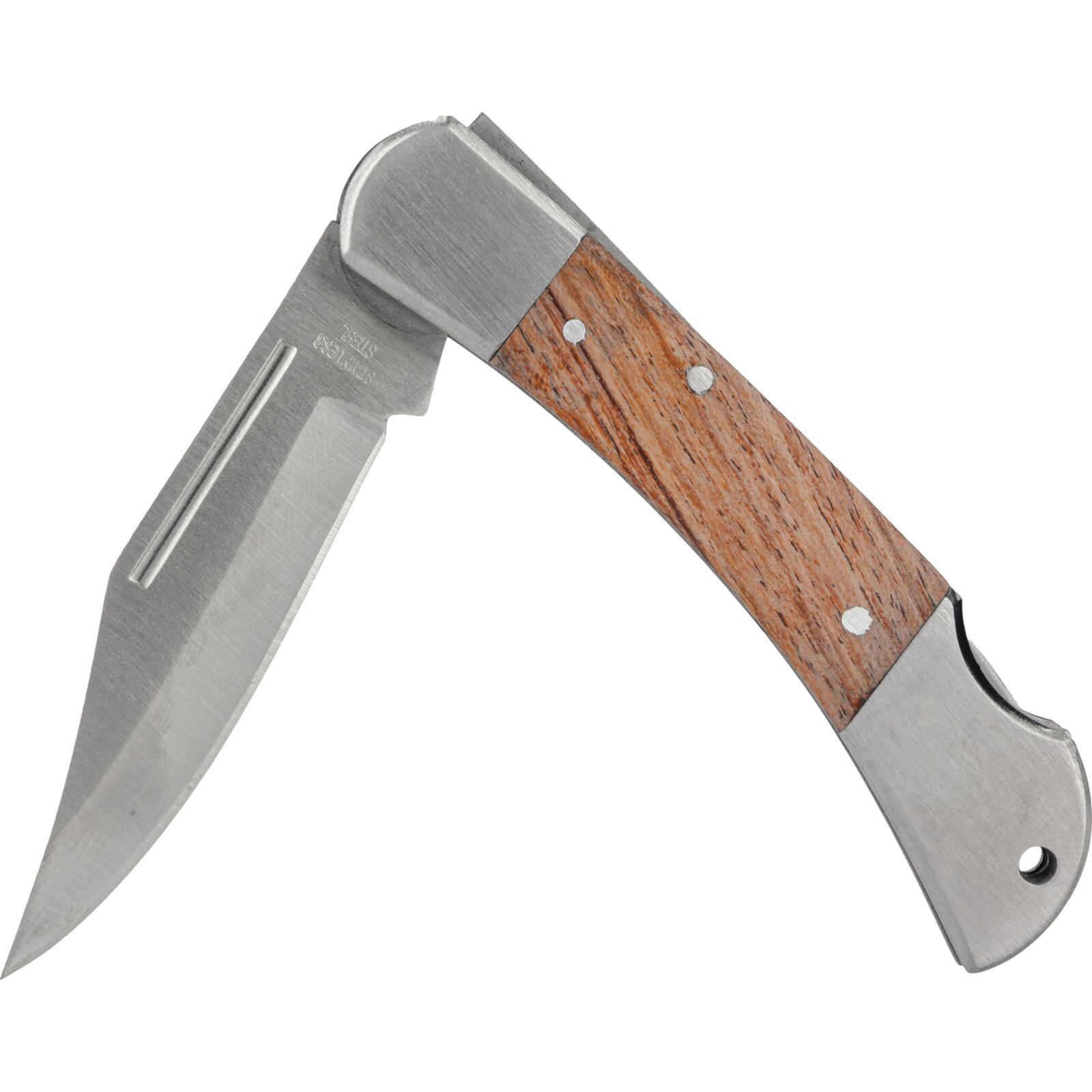 Folding Universal Knife 50 mm, Wooden Handle, Stainless Steel, Proline