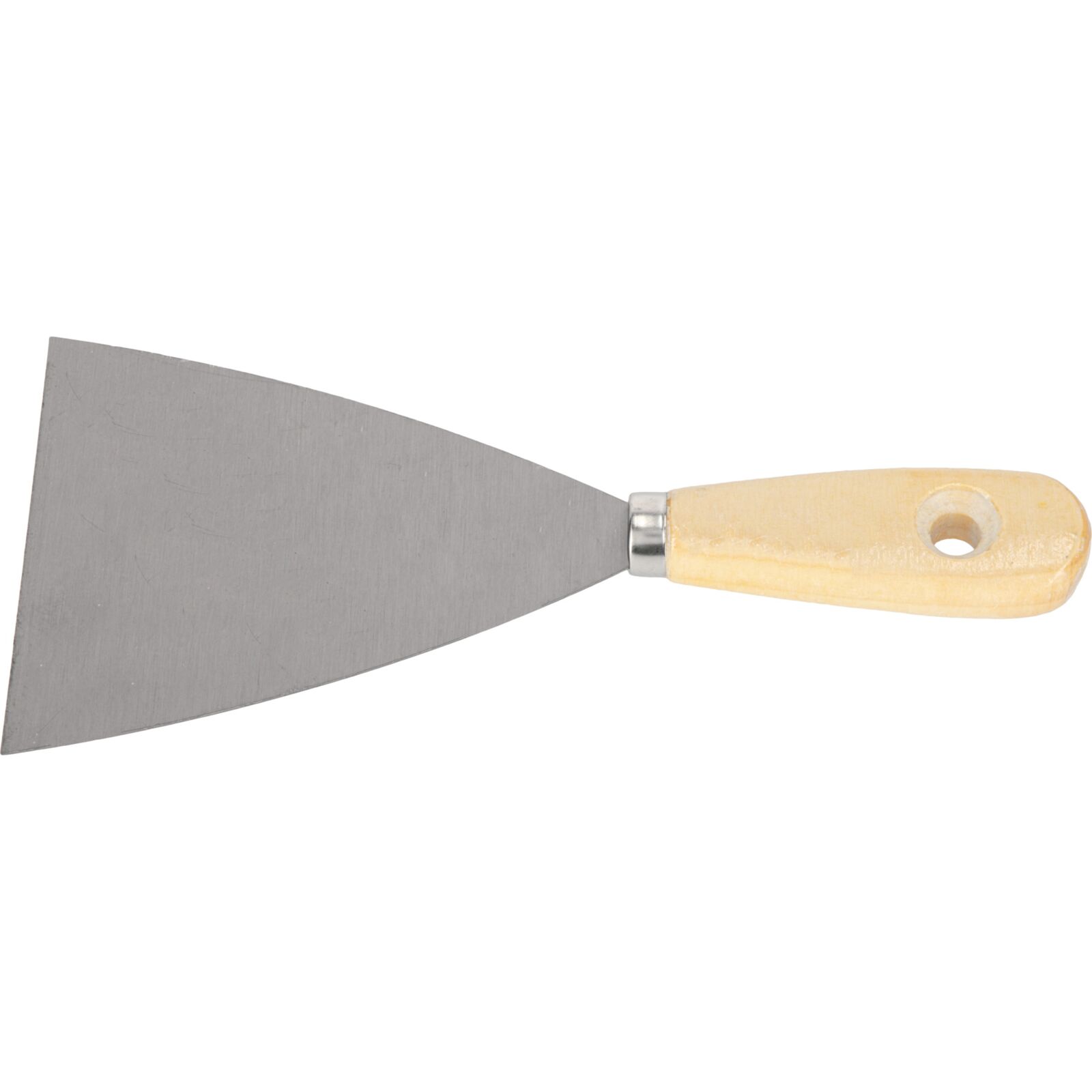 Scraper 100 mm, Hanging Whole in Light Wooden Lacquered Handle
