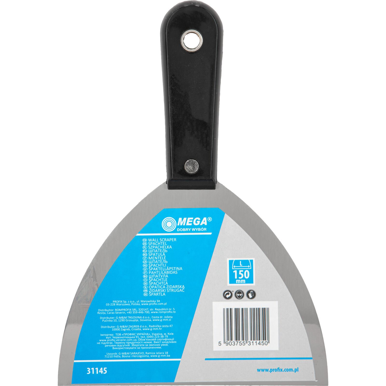 Wall Scrapers - 150 mm, Plastic Handle