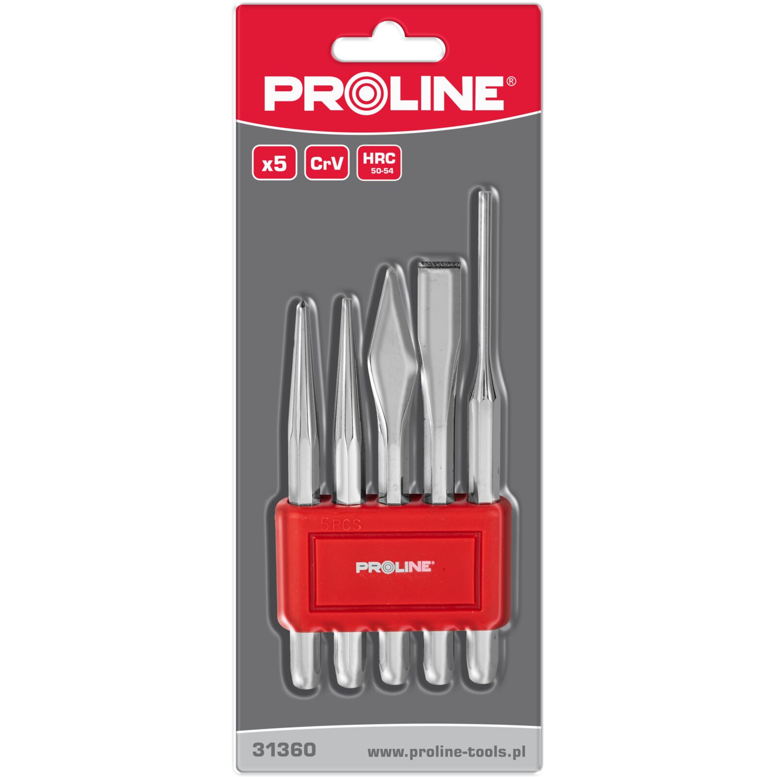 Punches and Chisels set 5 Pieces, Proline