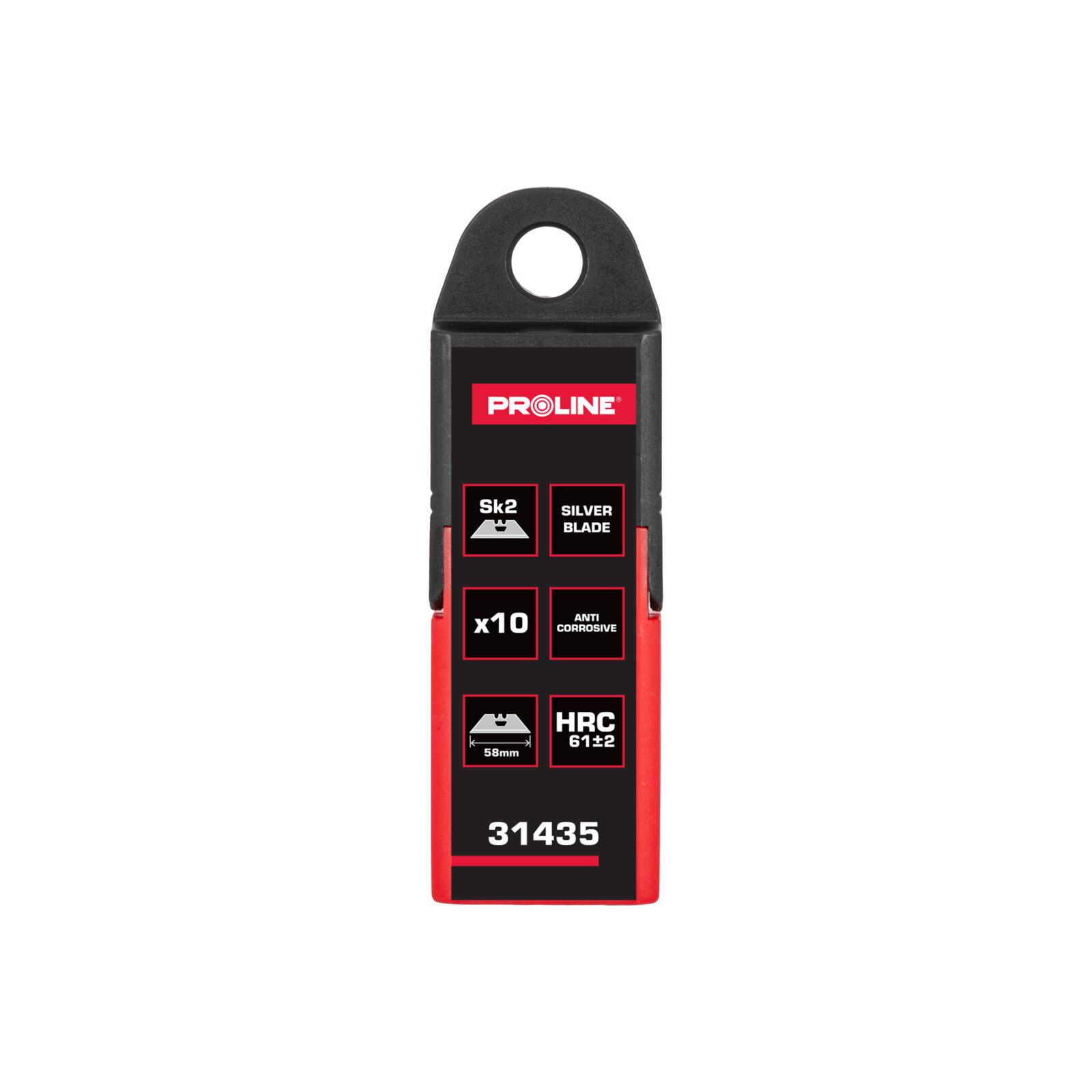 Spare Blade Trimming Knife 58 x 0.61 mm SK2, 10-pack, Proline