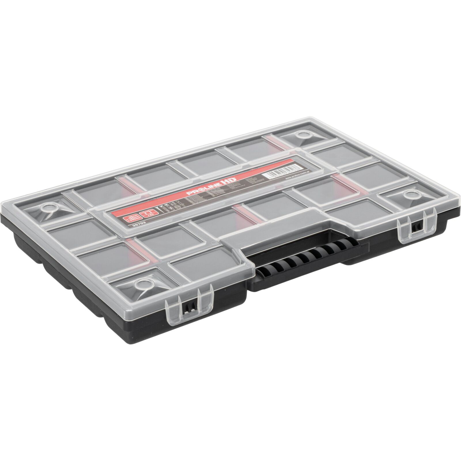 Förvaringsbox Organiser med Handtag 23 Fack 3.5 x 19.5 x 29 cm, Proline HD