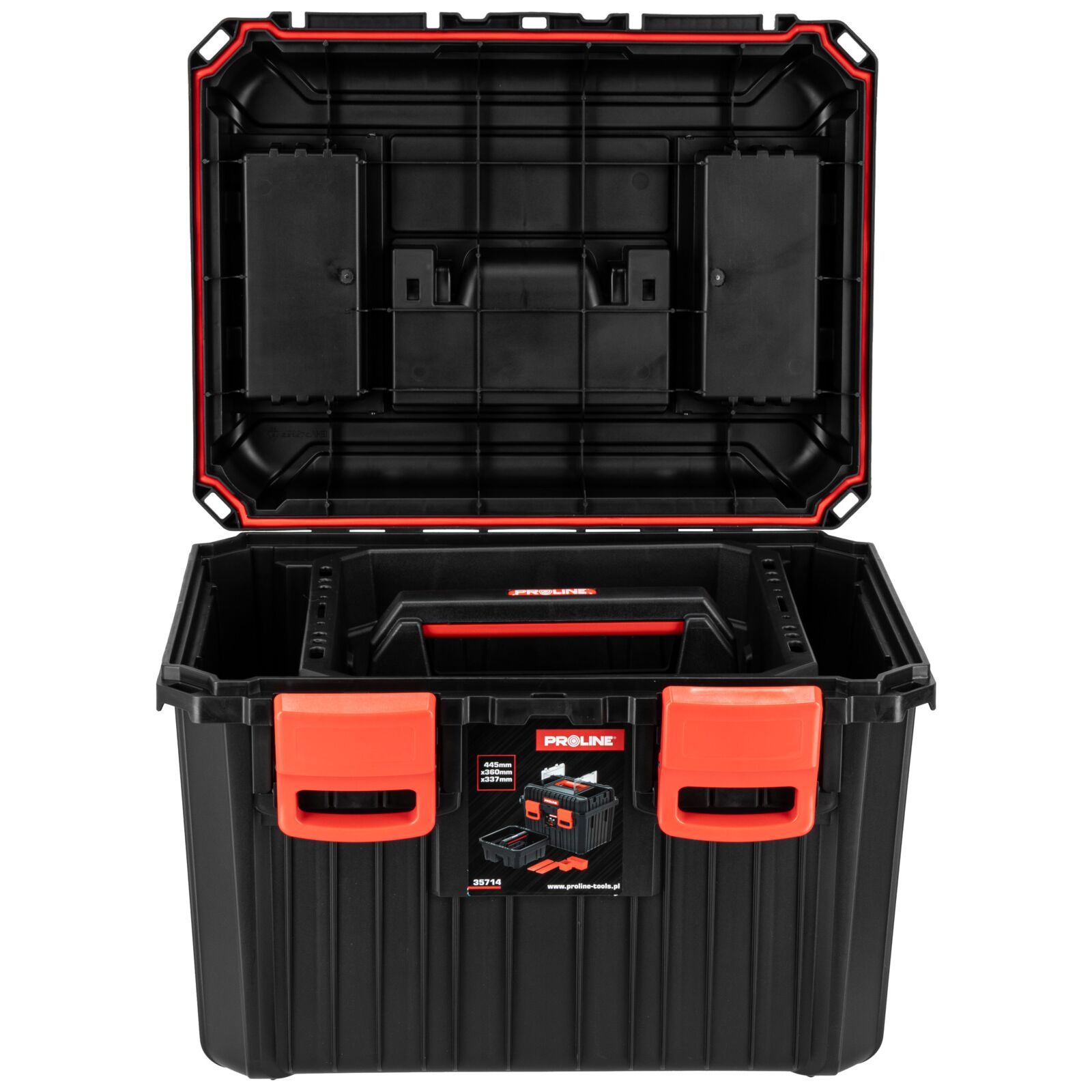 Toolbox 445 x 360 x 216 mm, Durable Polymer, Proline