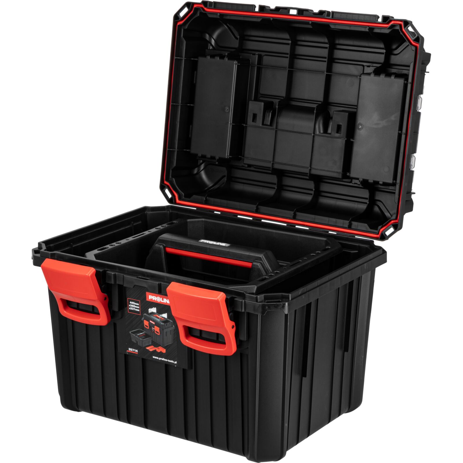 Toolbox 445 x 360 x 216 mm, Durable Polymer, Proline