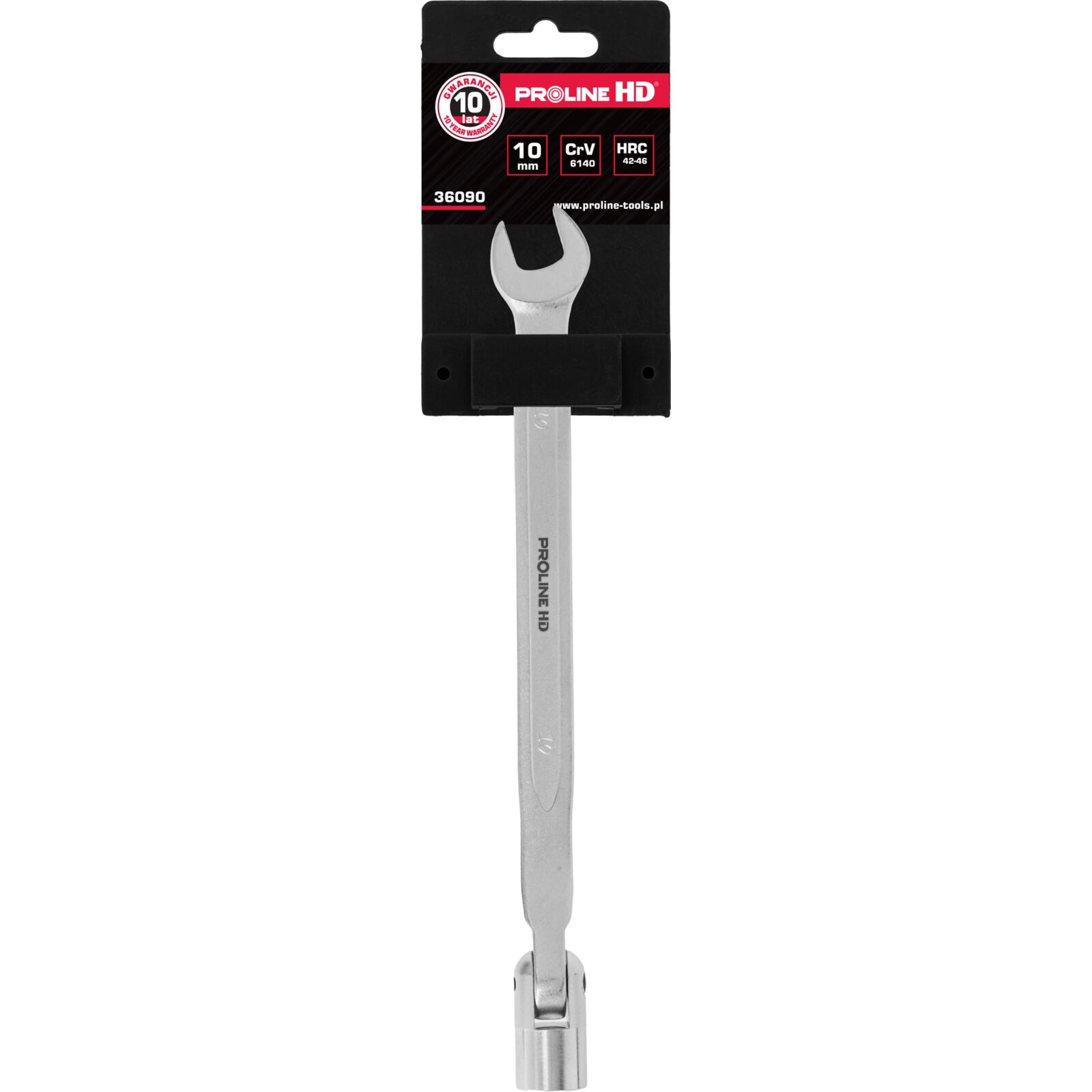 Box Wrench with Hinged Socket 10-19 mm CrV, PROLINE HD