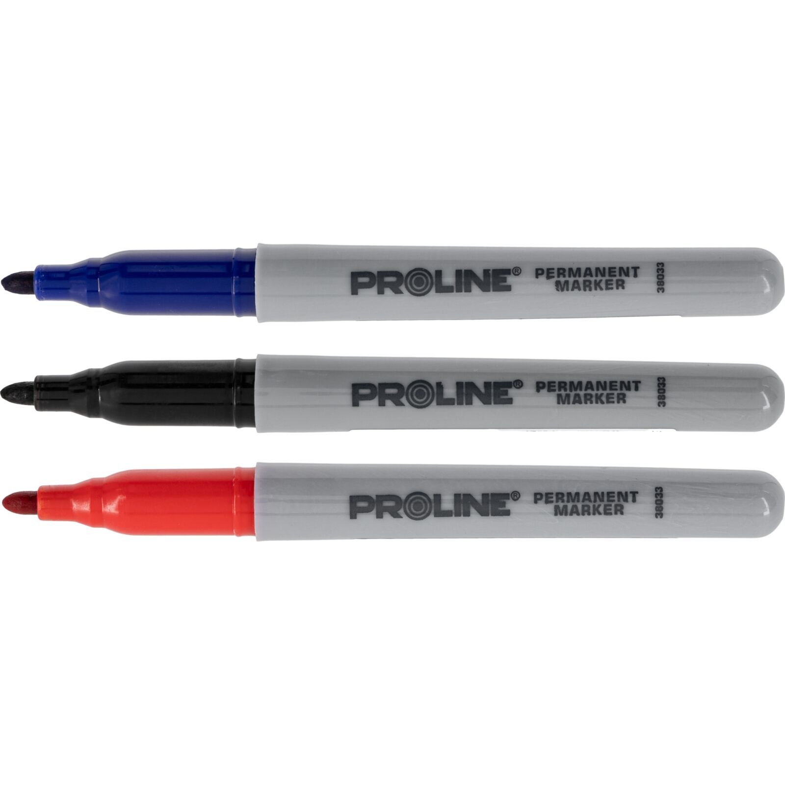 Permanent Märkpenna Bullet 3-pack Svart/Blå/Röd, Proline