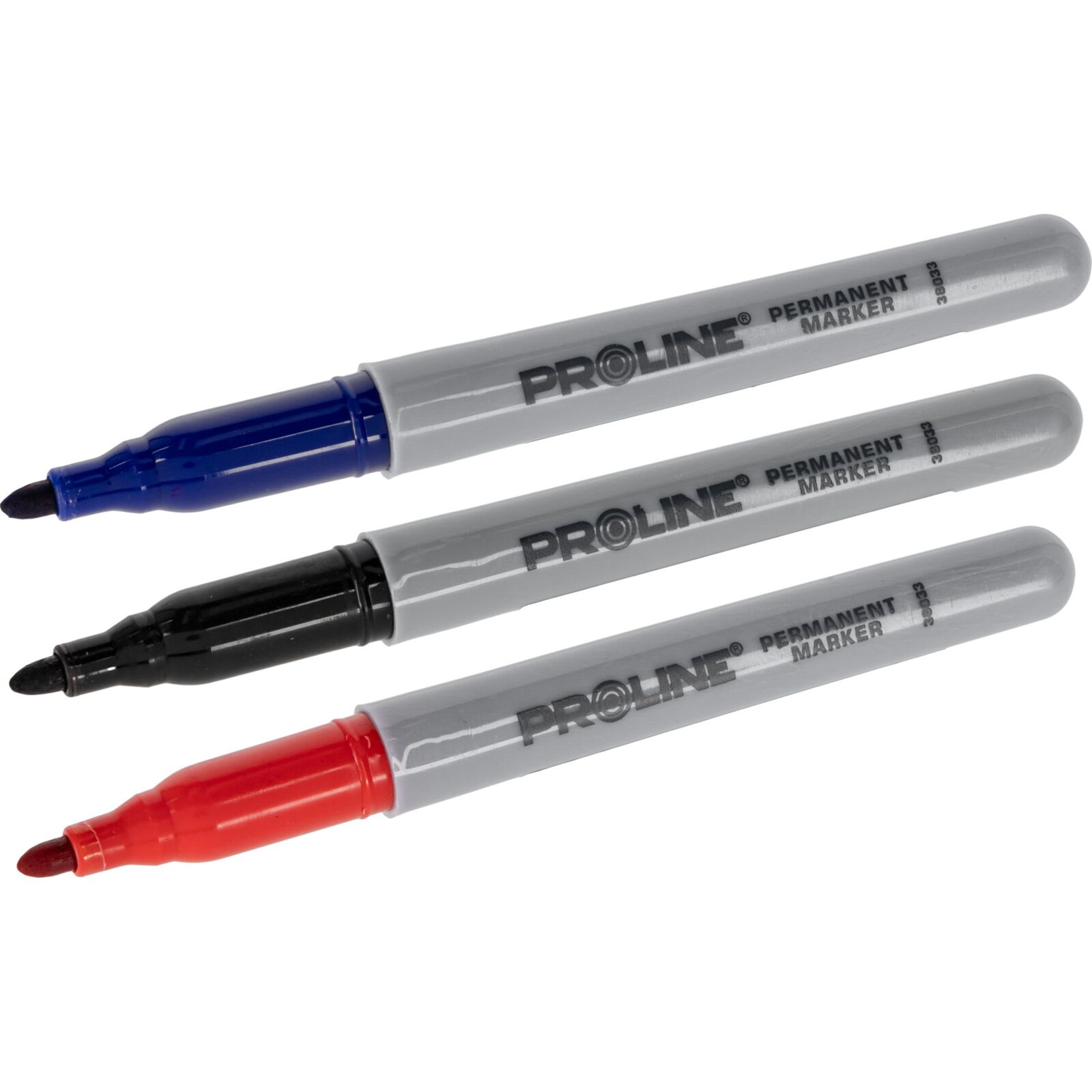 Permanent Märkpenna Bullet 3-pack Svart/Blå/Röd, Proline