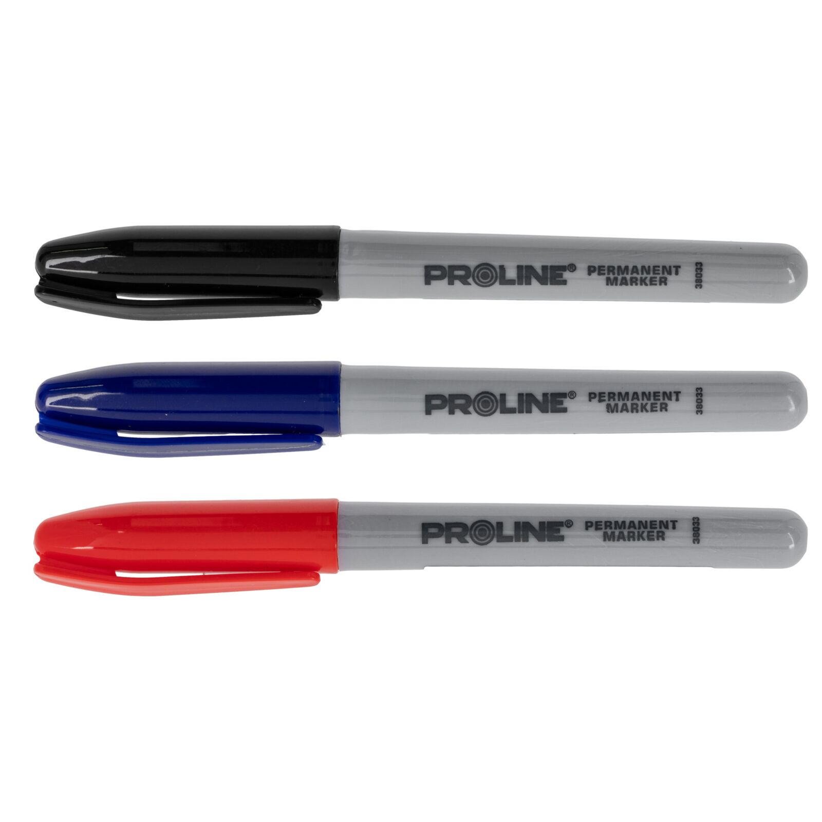 Permanent Märkpenna Bullet 3-pack Svart/Blå/Röd, Proline