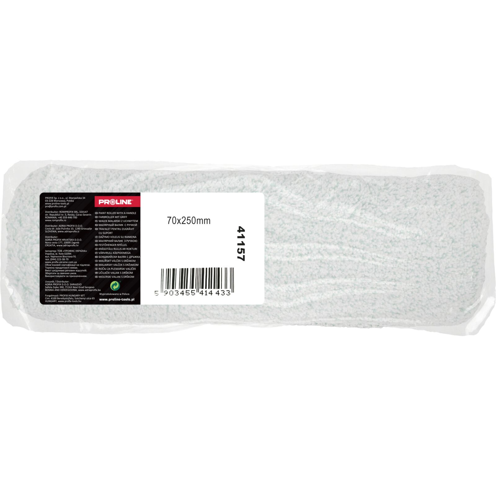 Rollersleeve Ljusgrön 50 x 250 mm, Proline