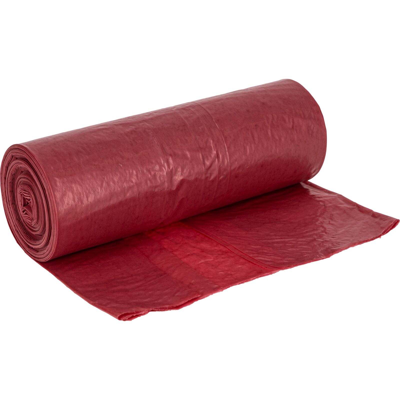 Sopsäckar 120L, LDPE, Röd, 10st per rulle, Proline