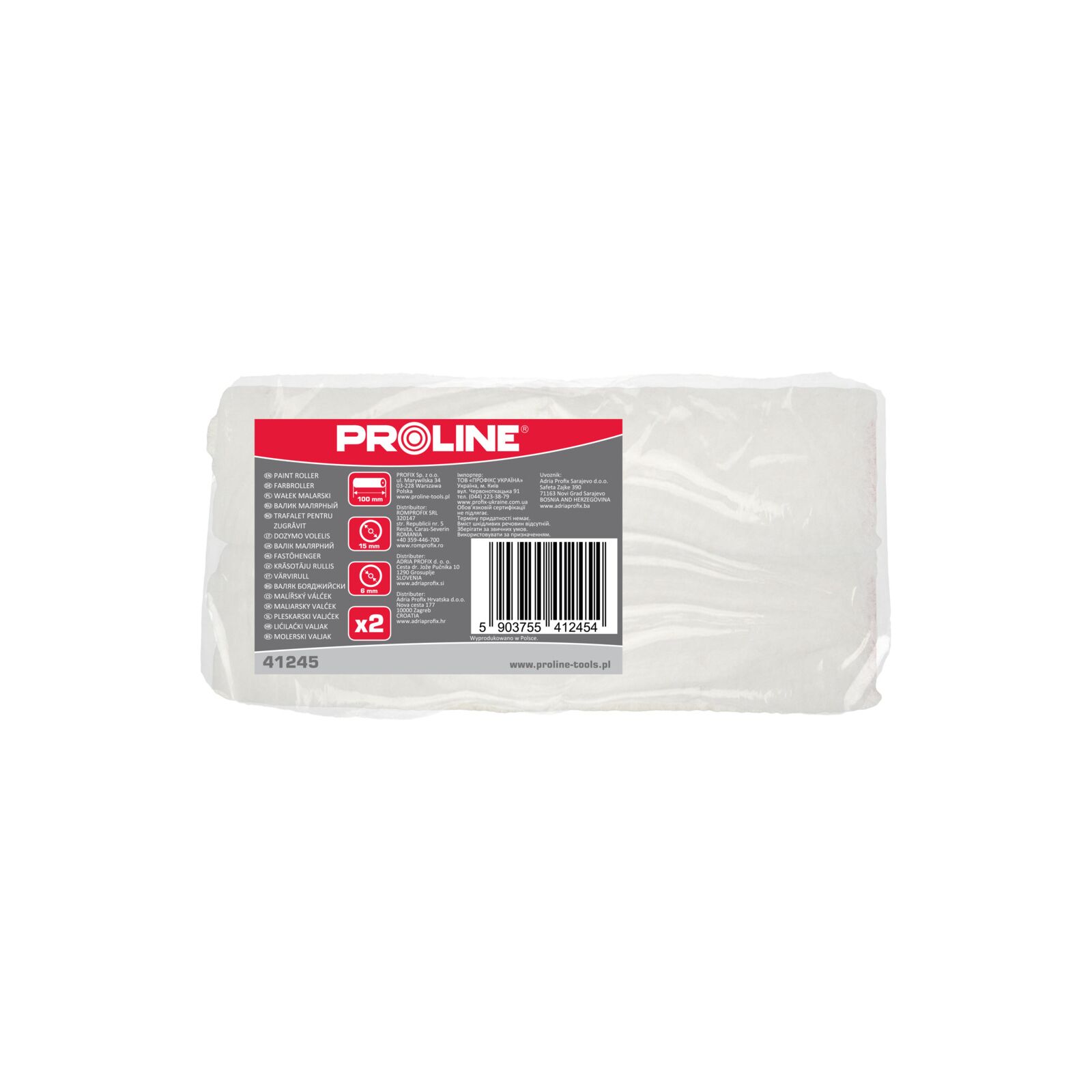 Rollermuffar 10 x 100 FI6, 2-pack, Proline
