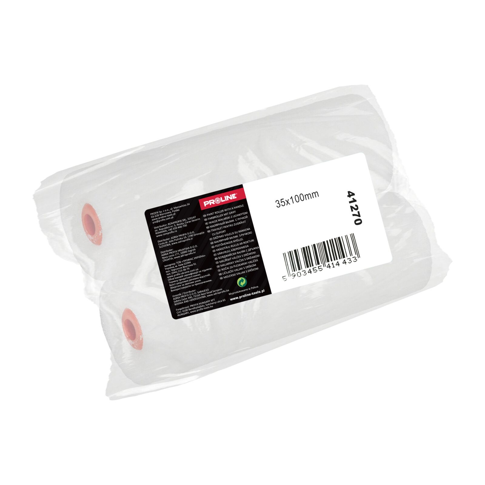 Roller Sleeve Moltopren 35 x 100, 2pcs, Proline