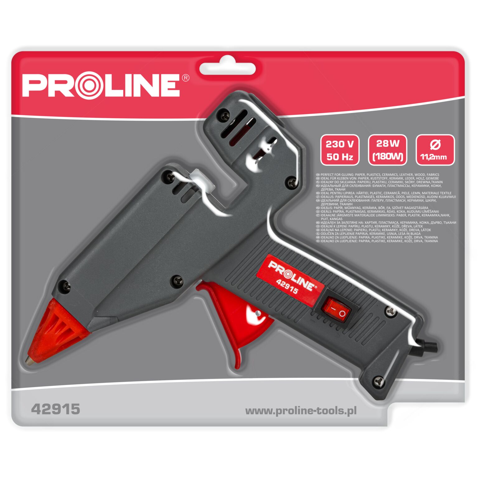 Lim pistol 11, 2 mm med strömbrytare 28W, CE, GS, Proline