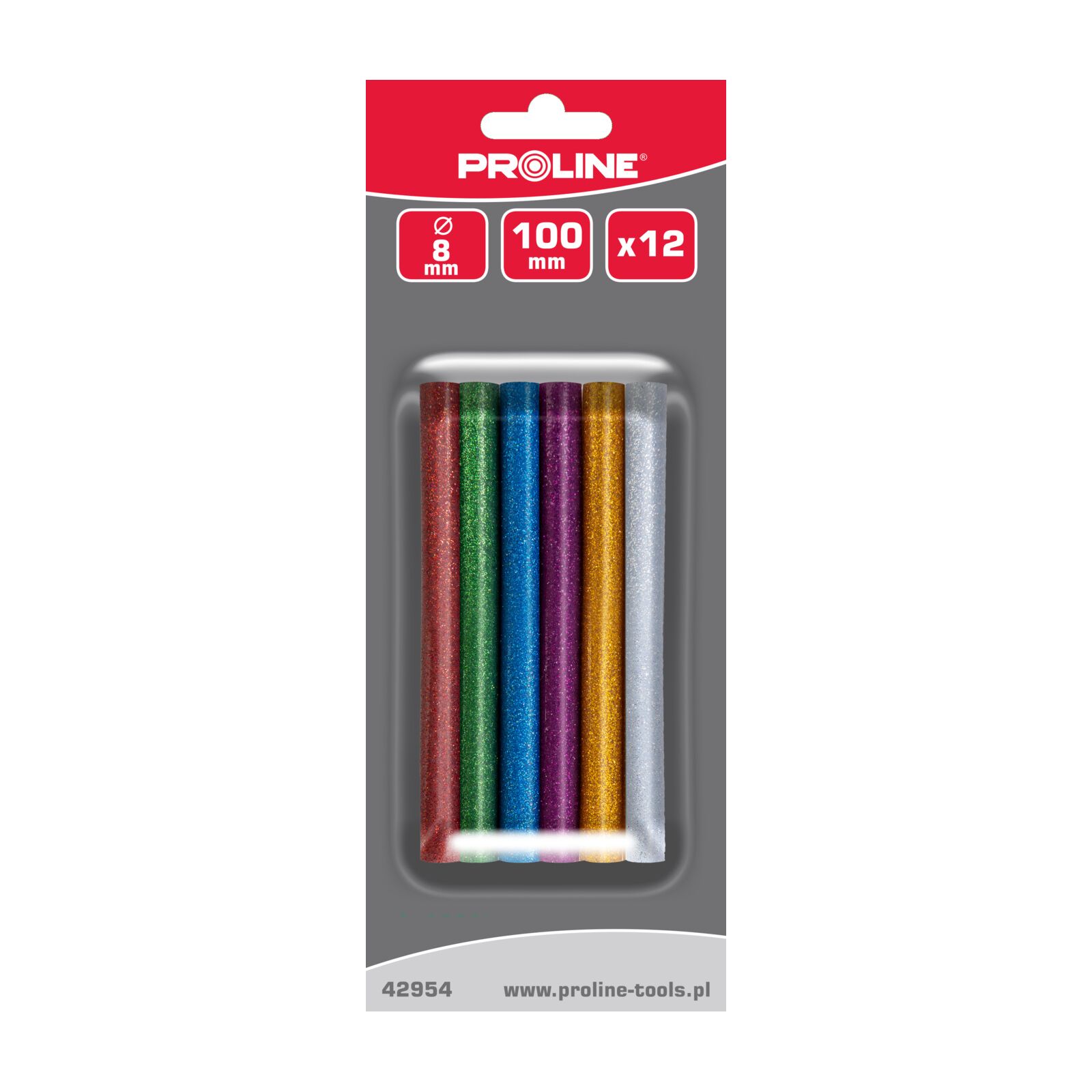 Glitter Glue Sticks 8 mm, 12pcs, Proline