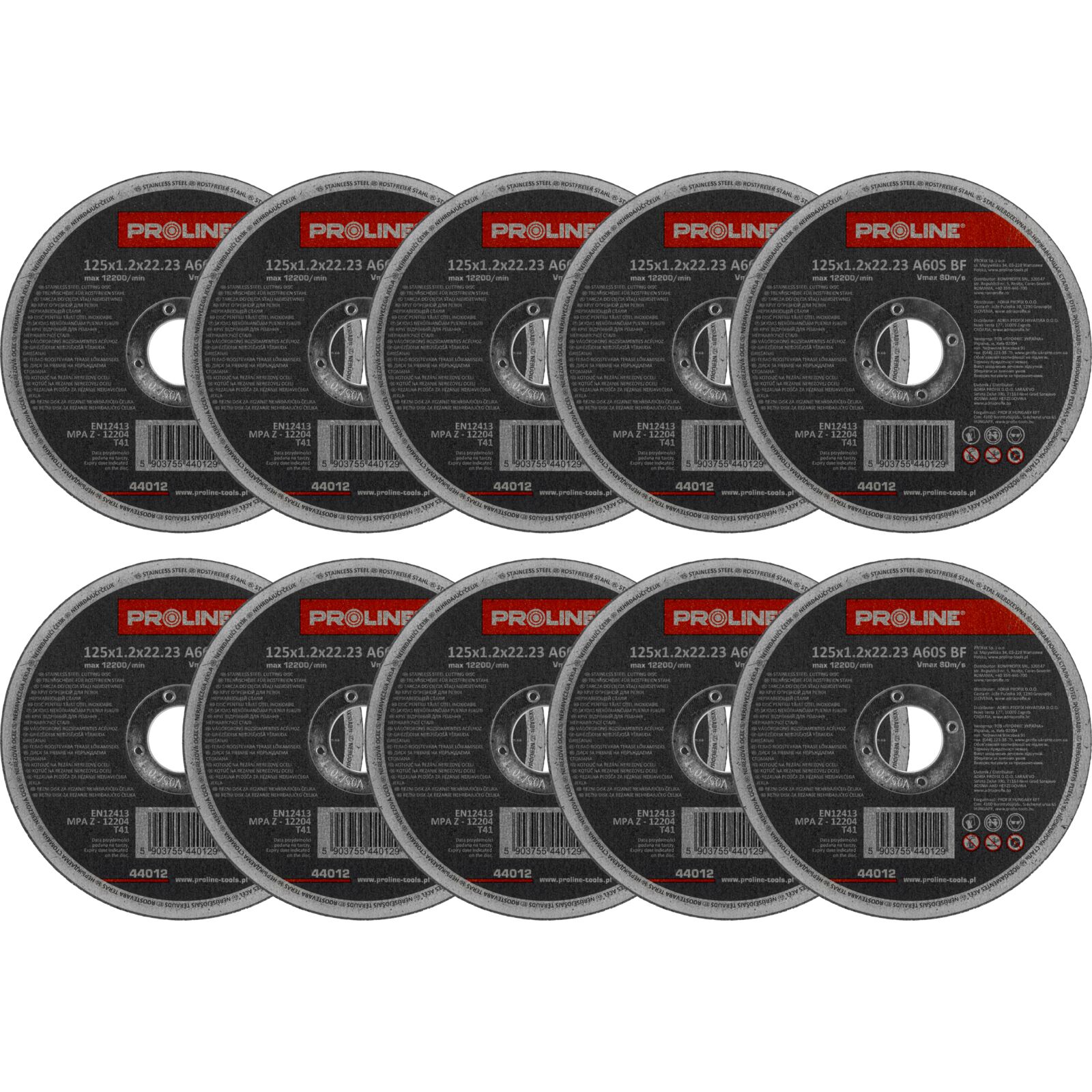 T41 Cutting Discs 125 x 1.2 mm, 10 pcs