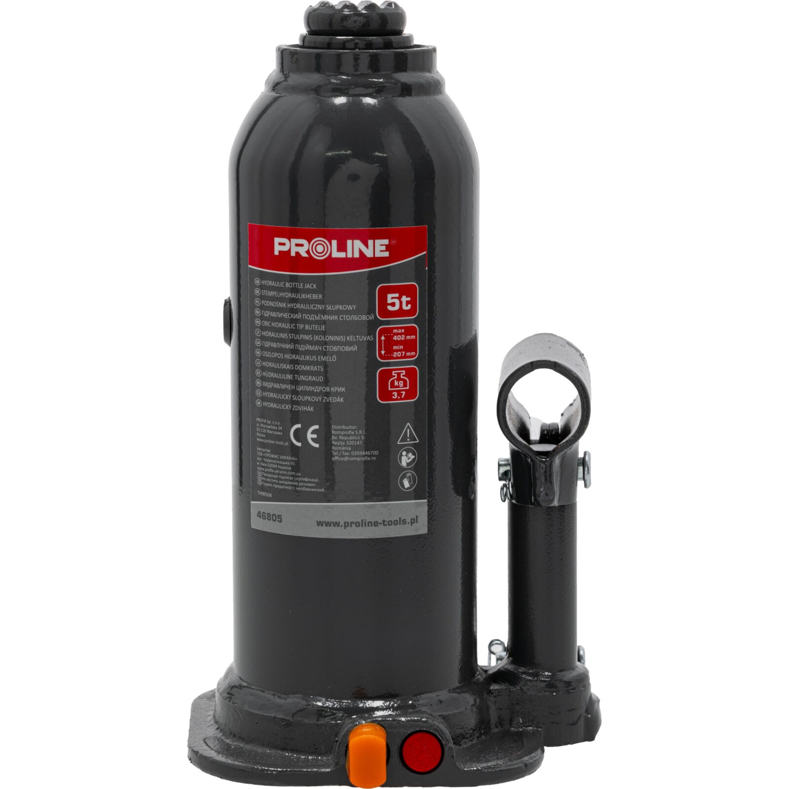 Hydraulic Jack 5T, 216-413 mm (4.3 kg), Proline
