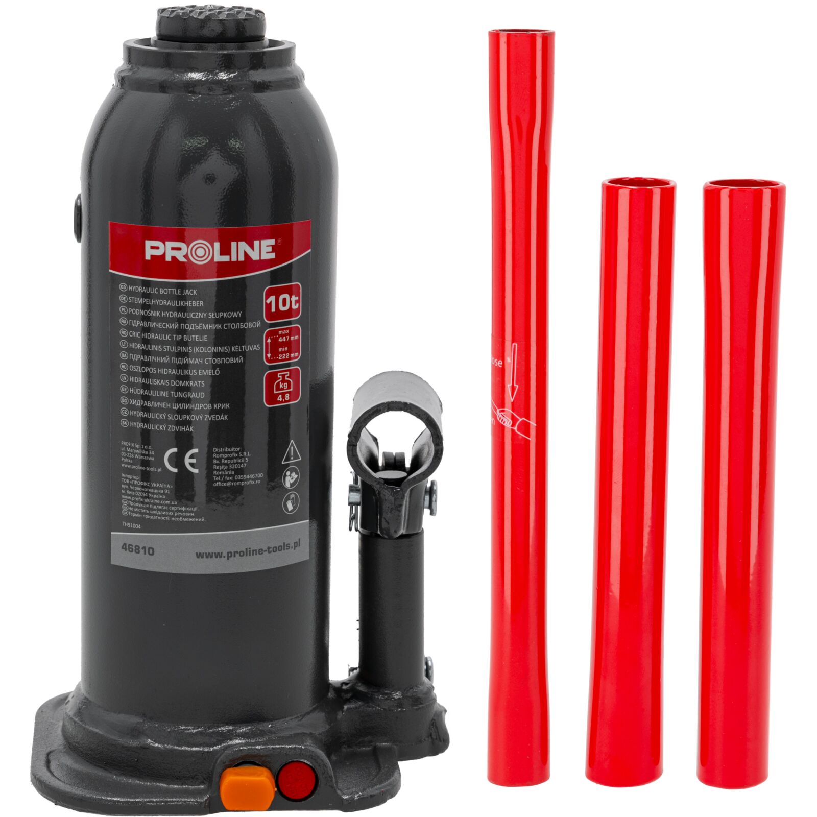 Hydraulic Jack 10T 230-460 mm (6.2 kg), Proline