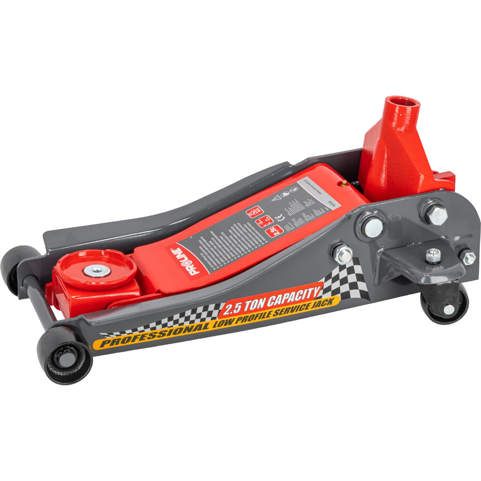 Hydraulisk Domkraft 2.5T Låg Profil, 89-457 mm, 34.8 kg, CE, Proline