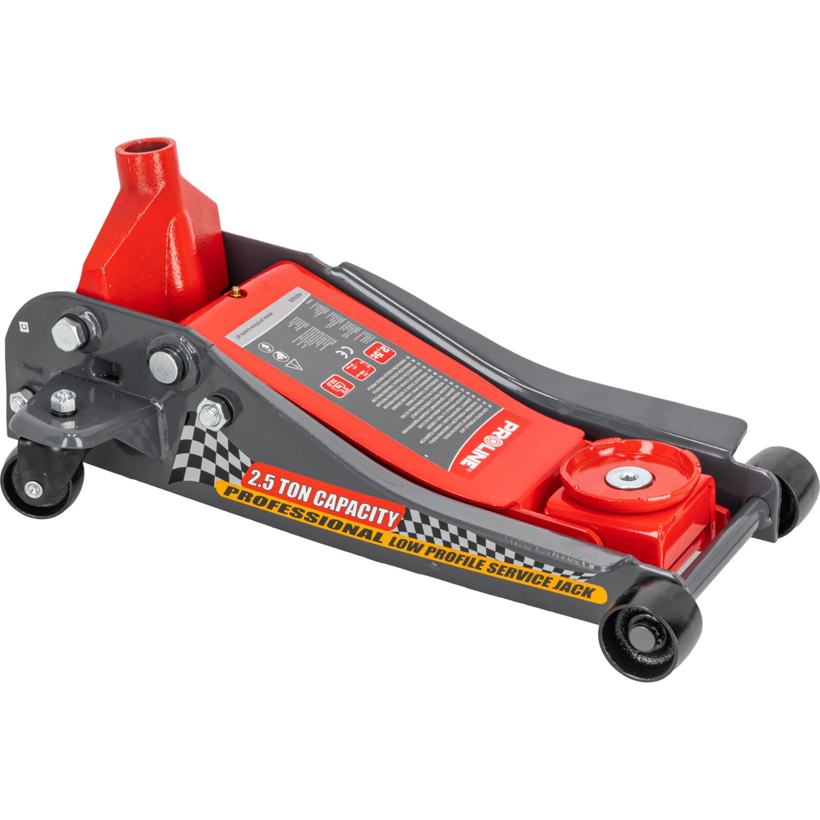 Hydraulisk Domkraft 2.5T Låg Profil, 89-457 mm, 34.8 kg, CE, Proline