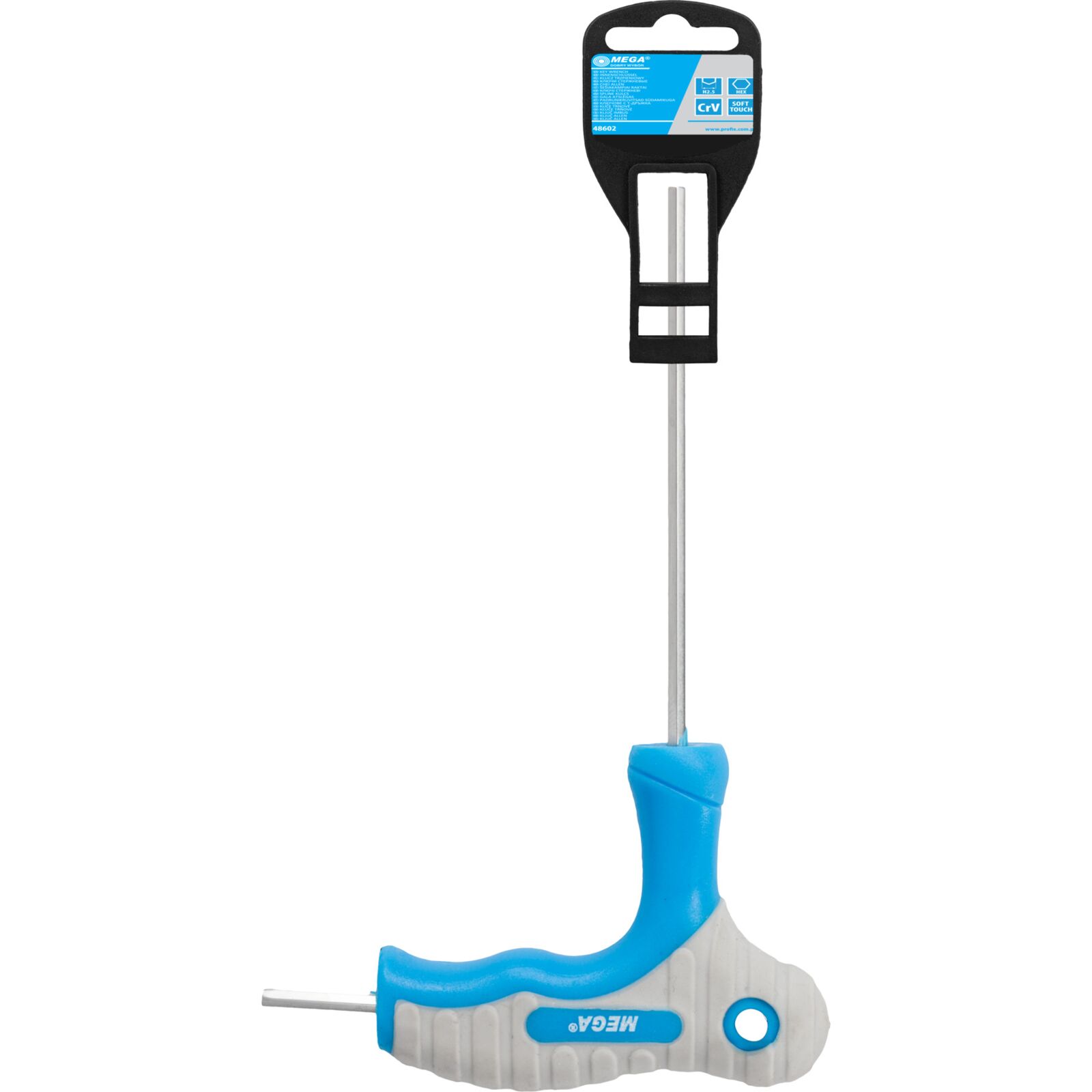 Insexnyckel T-typ 2-10 mm SOFT TOUCH handtag, CRV