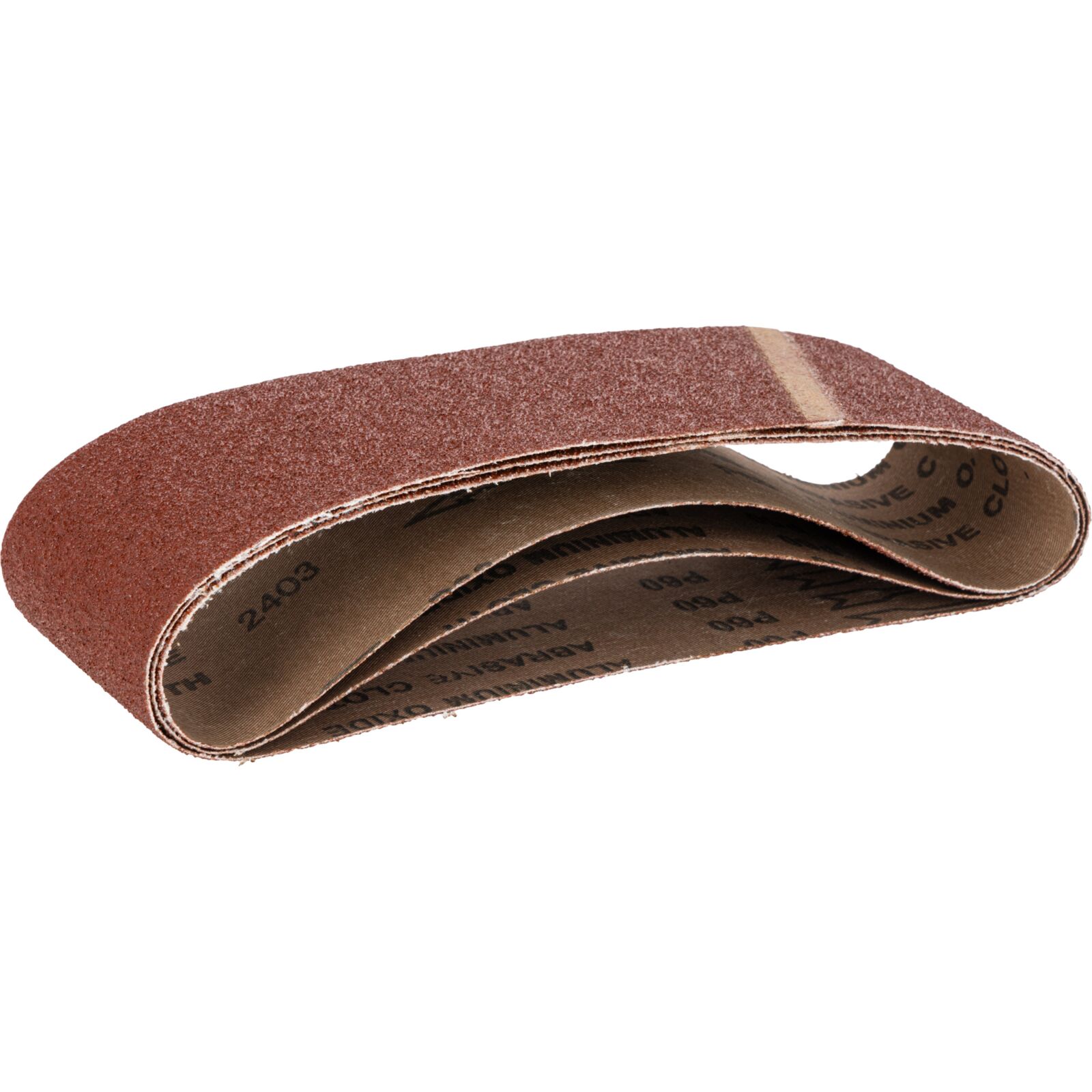 Abrasive belts 75 x 457 mm grit 60, 3 pcs