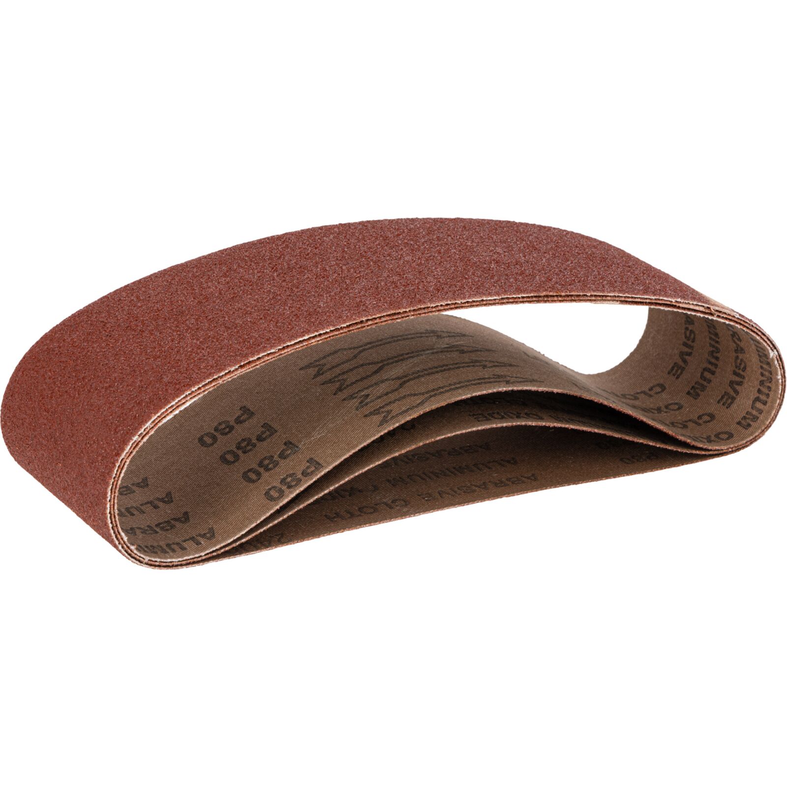 Abrasive Belts 75 x 457 mm, Grit 80, 3 Pcs