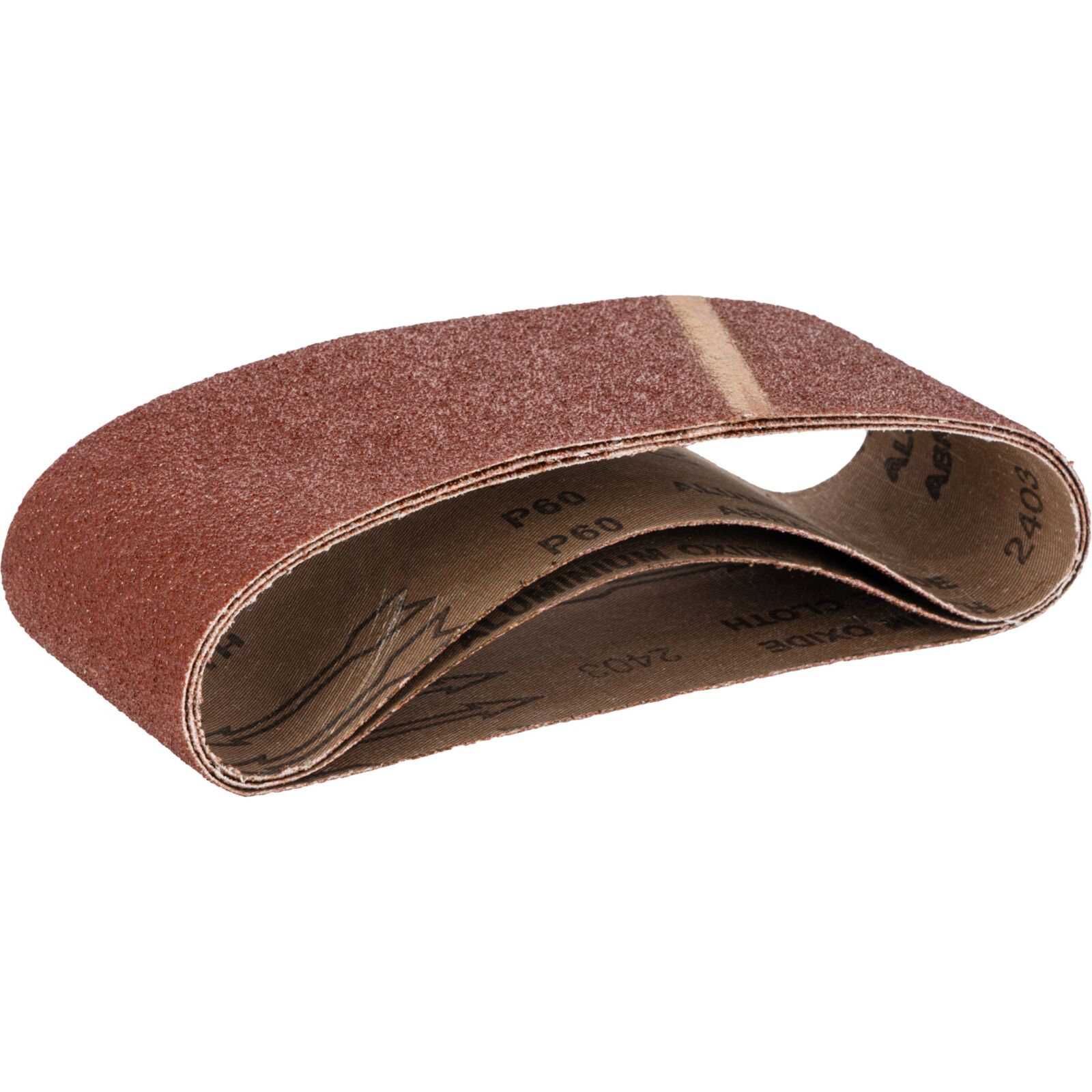 Abrasive Belts 75 x 533 mm, Grit 60, 3 pcs