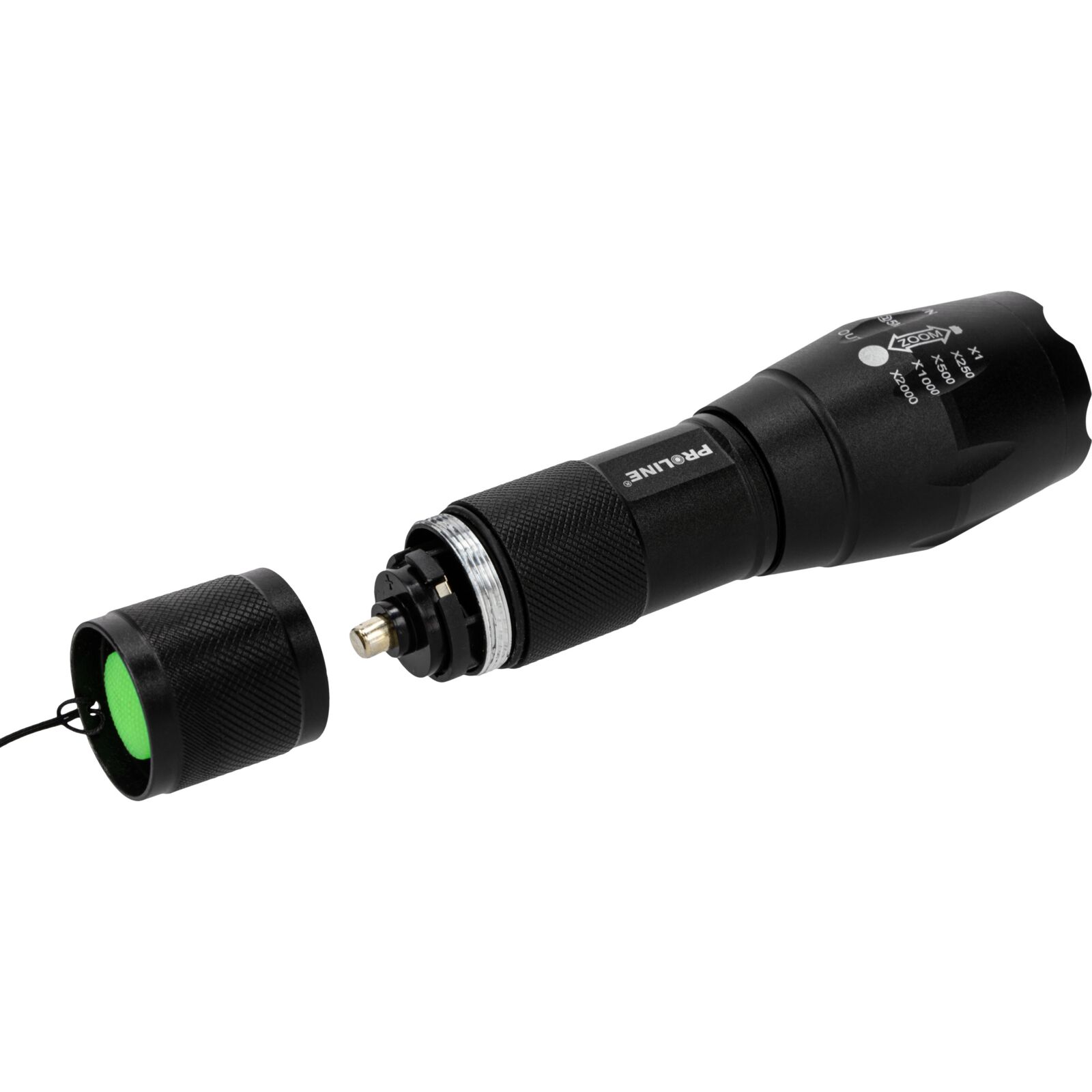 Flashlight 300LM, 3XAAA, Zoom, Proline