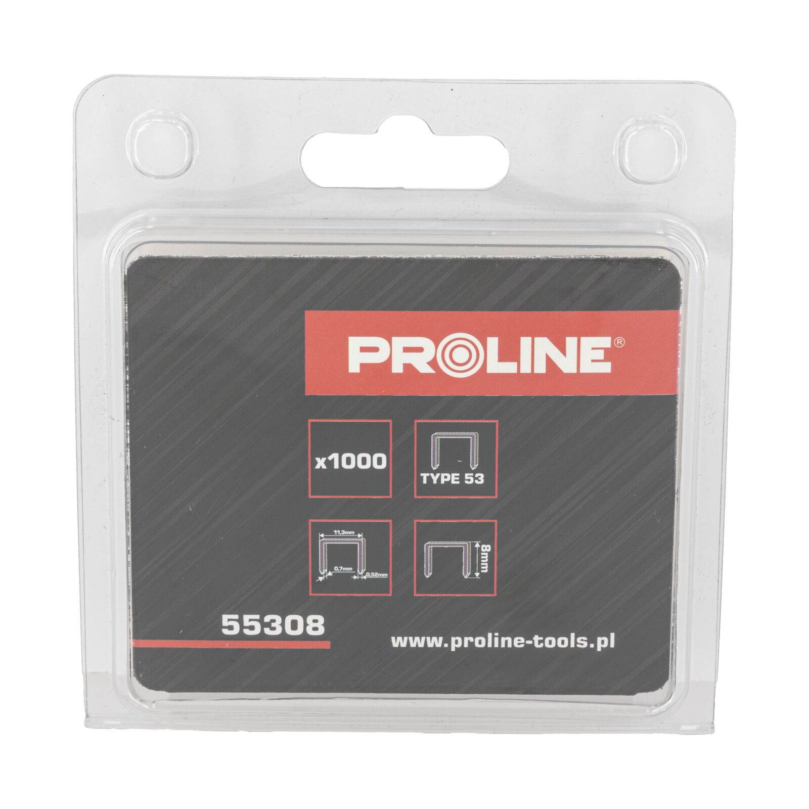 Häftstift 8 mm, Typ 53, 1000st i Kartong, Proline