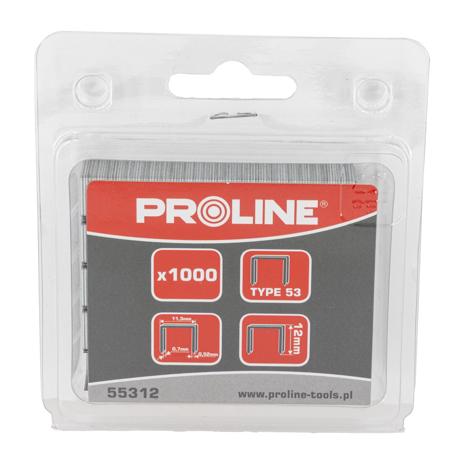 Staples 12 mm Type 53, 1000pcs in Carton Box, Proline