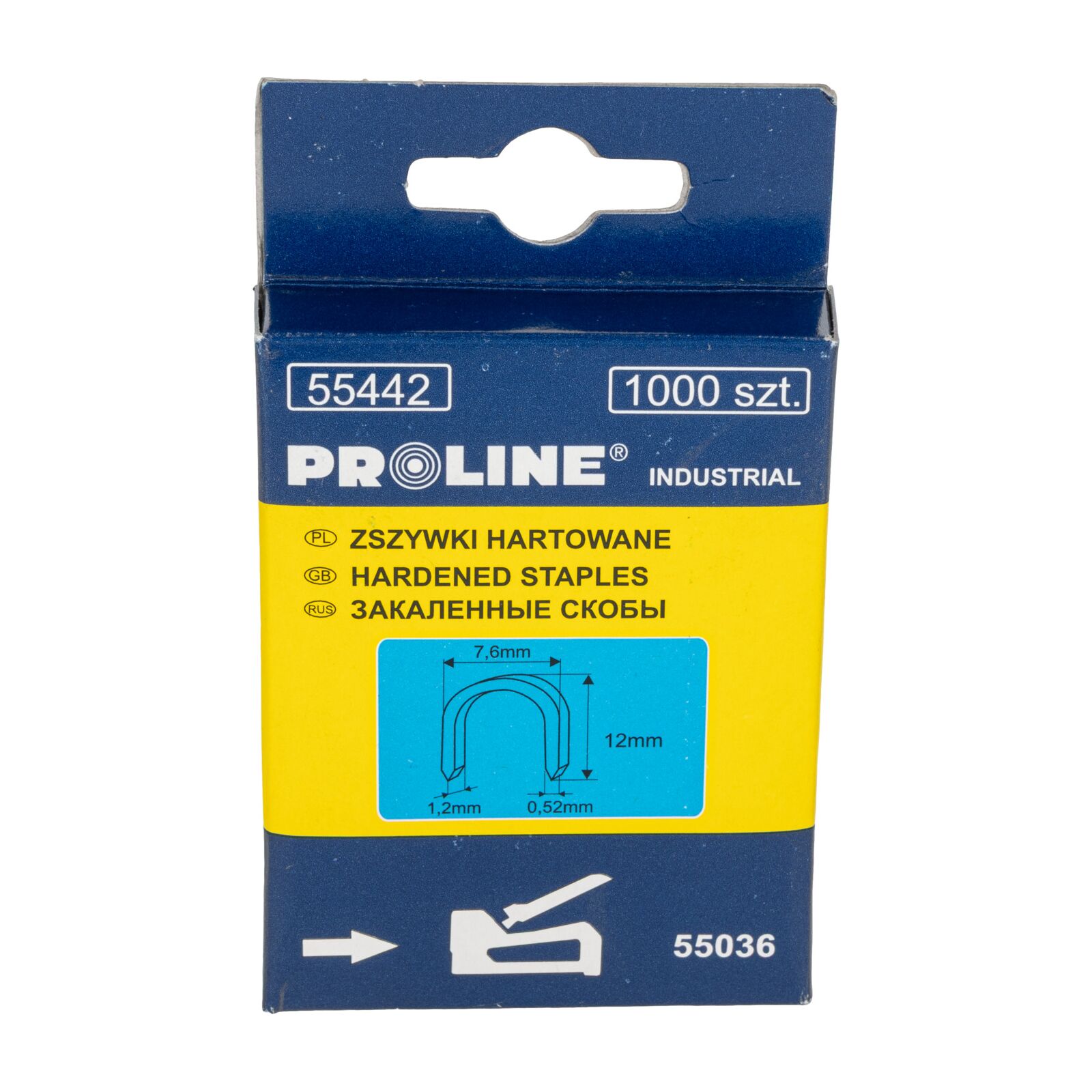 Half Rounded Staples 12 mm, 7.6 x 1.2 mm, 1000pcs, Proline
