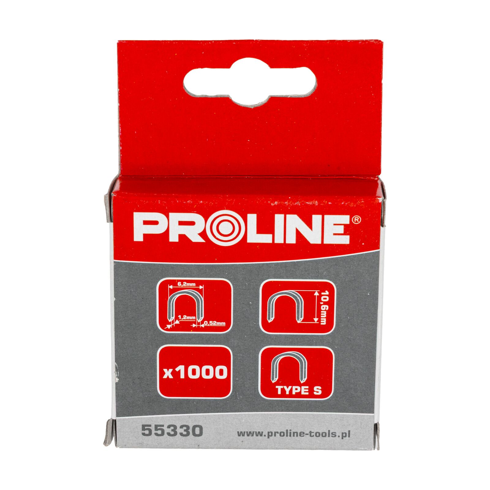 Half Rounded Staples 10 x 6.2 x 1.2 x 0.52 mm, 1000pcs, Proline
