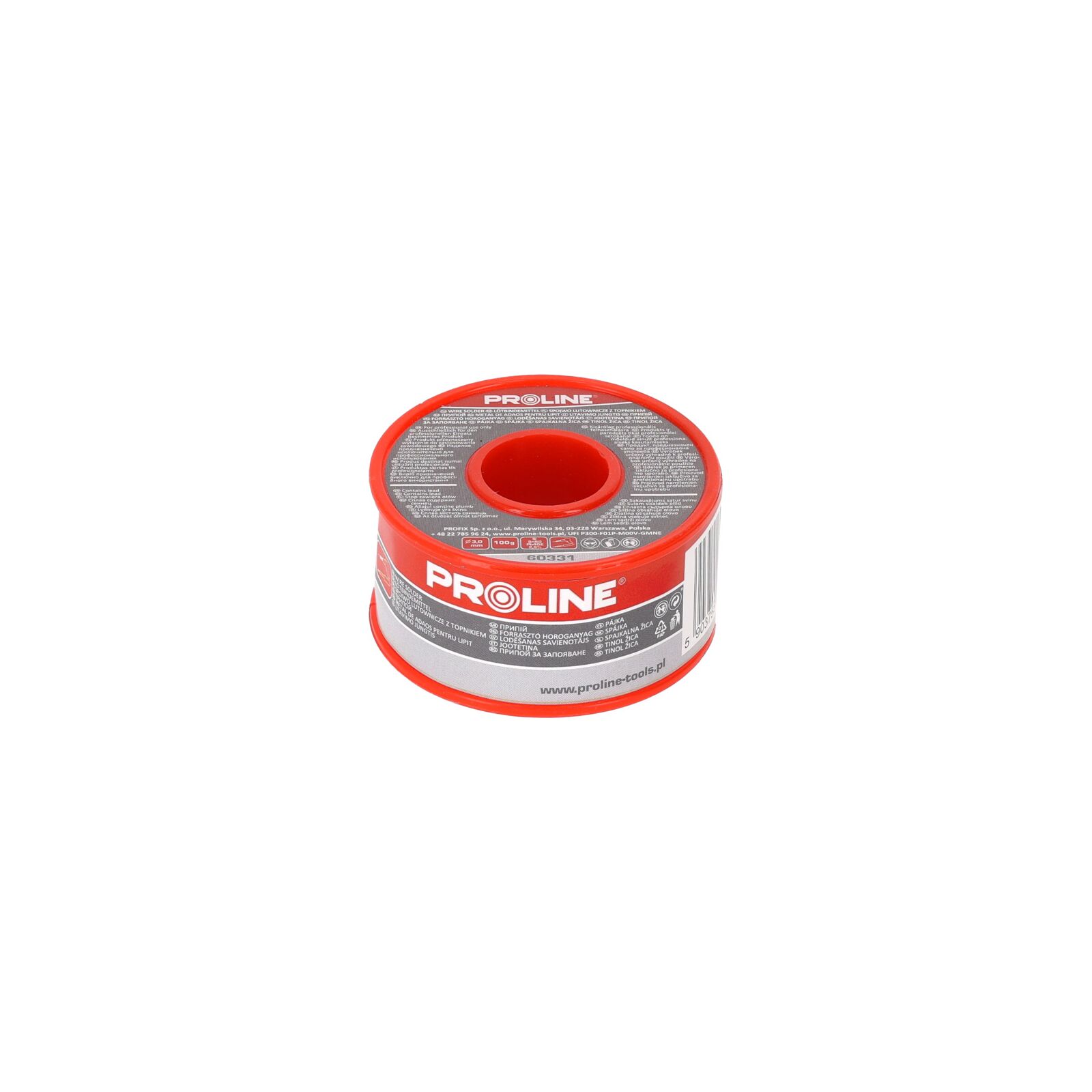 Lödtråd 60/40/2, 5%, Dia=3, 00 mm, 100g Spole, Proline