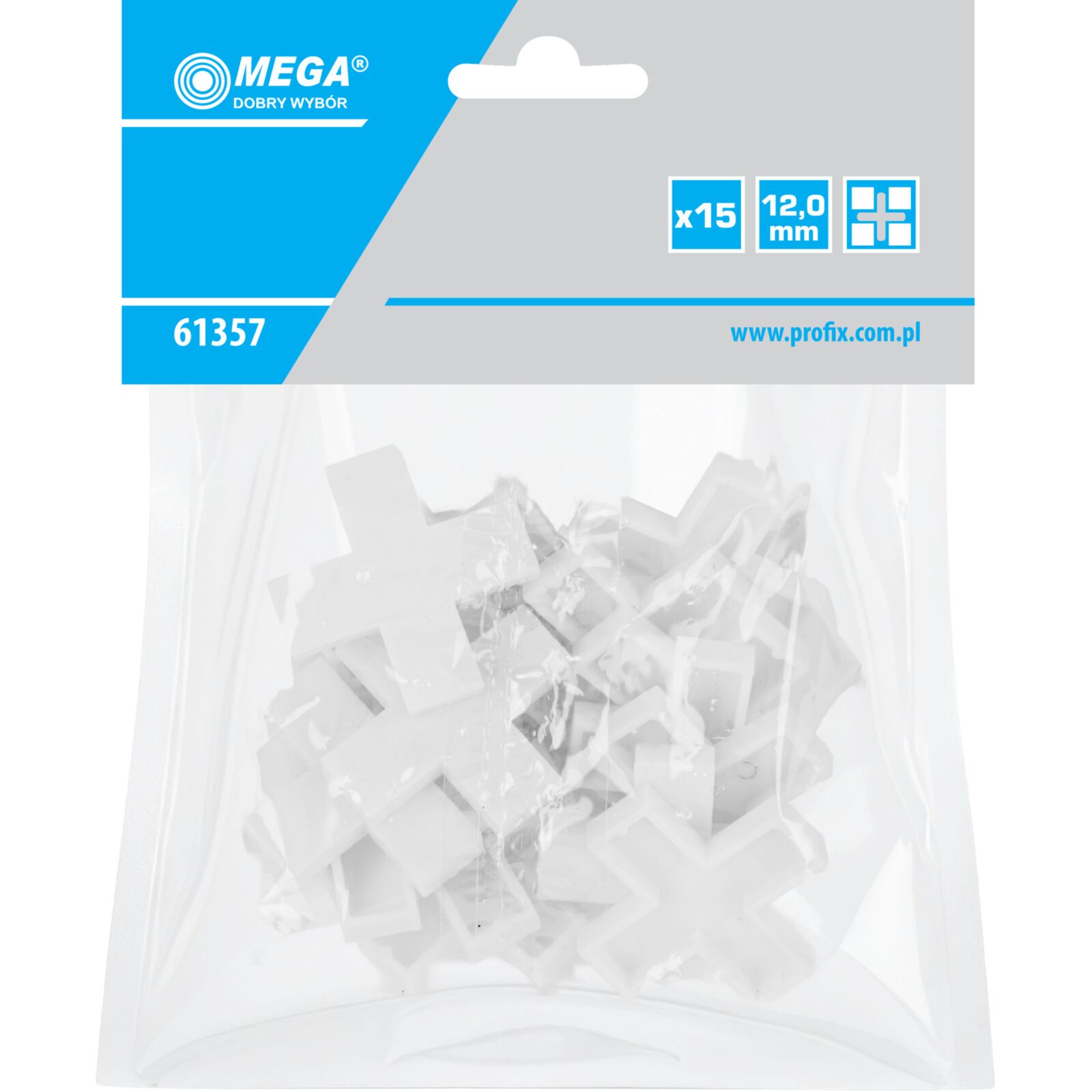 Tile spacers 12.0 mm, 15 pcs